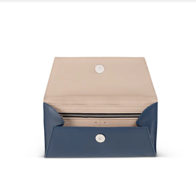 Talvikki Envelope Wallet Navy Blue Taupe