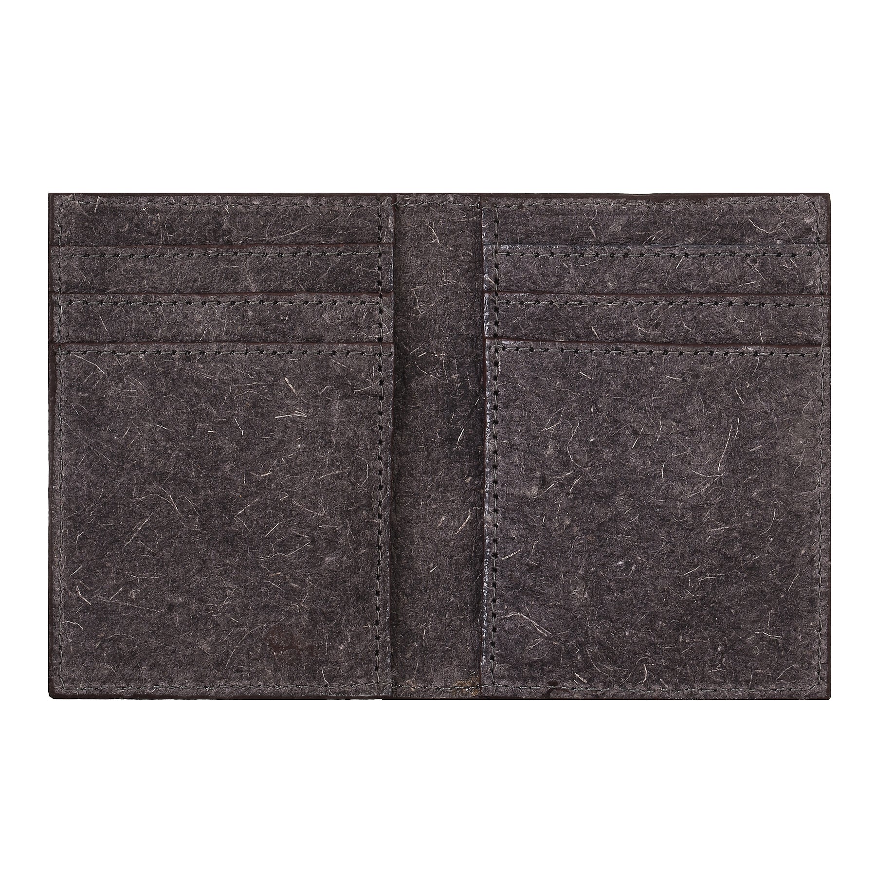 Coconut Leather BiFold Card Holder Dark Grey