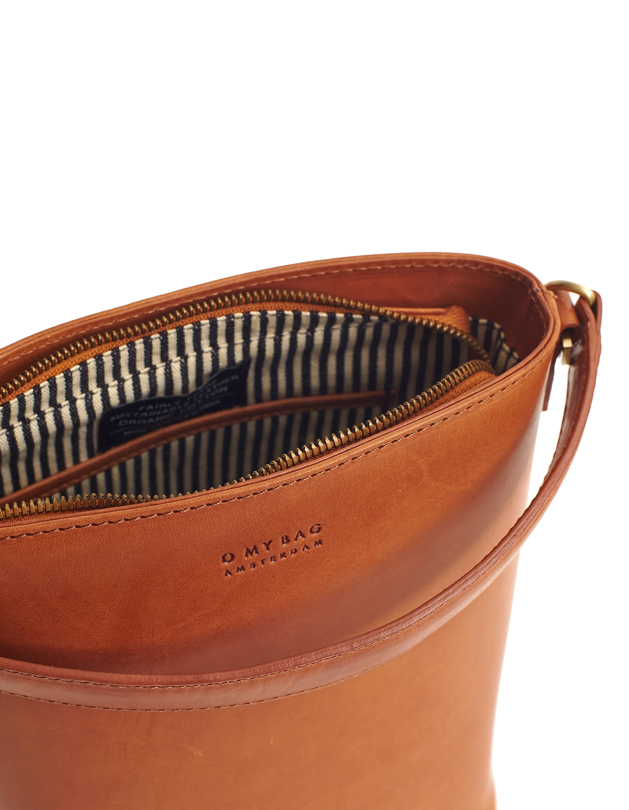 Bobbi Bucket Bag Midi Cognac Classic Leather