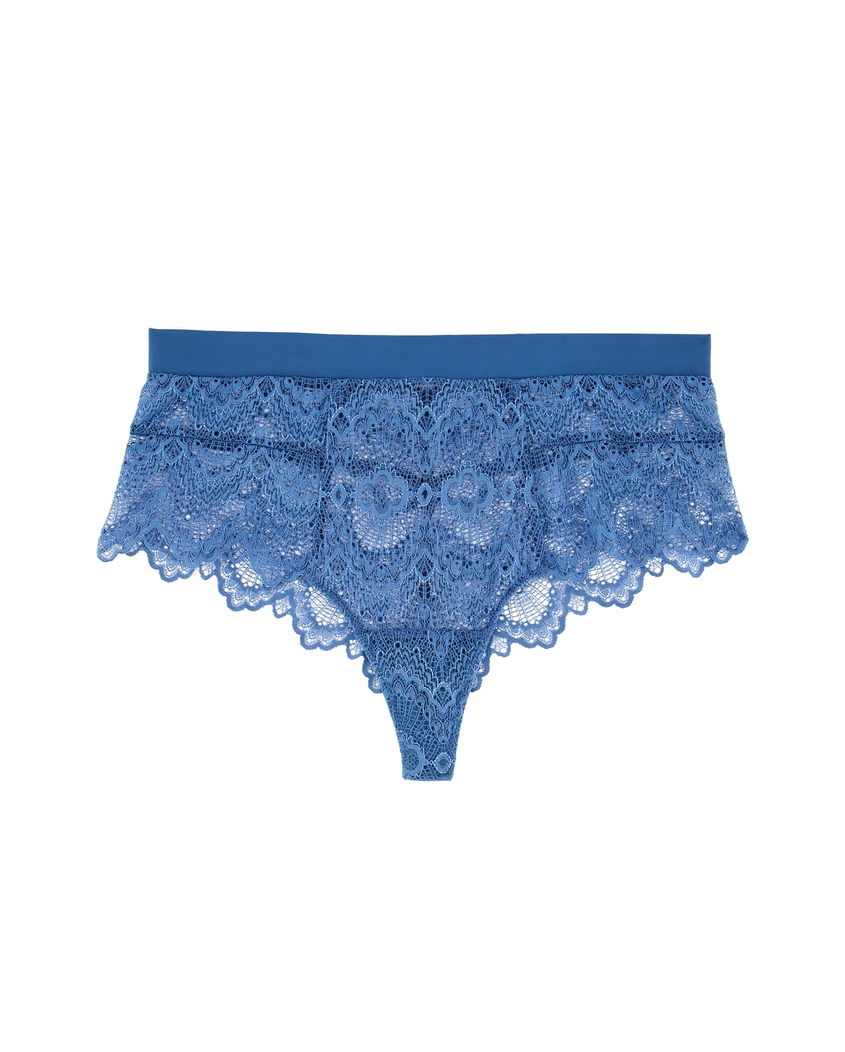 Lace Highwaist String Stormy Sky Blue