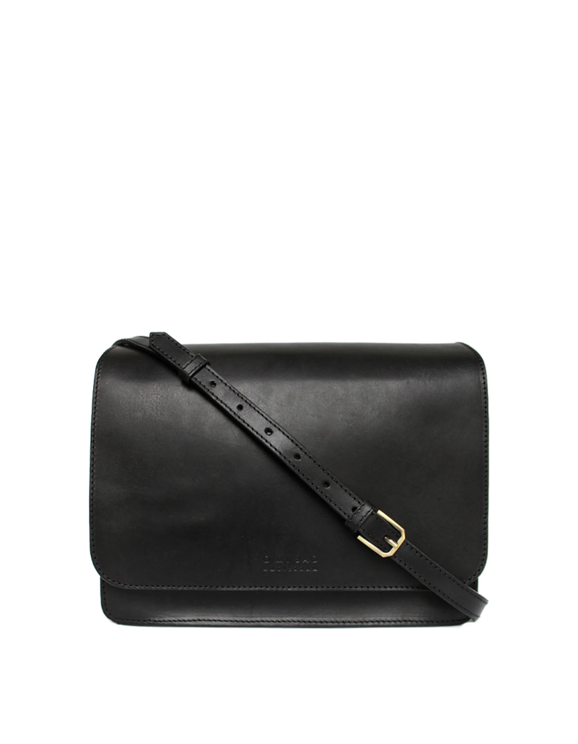 Audrey Black Checkered Classic Leather