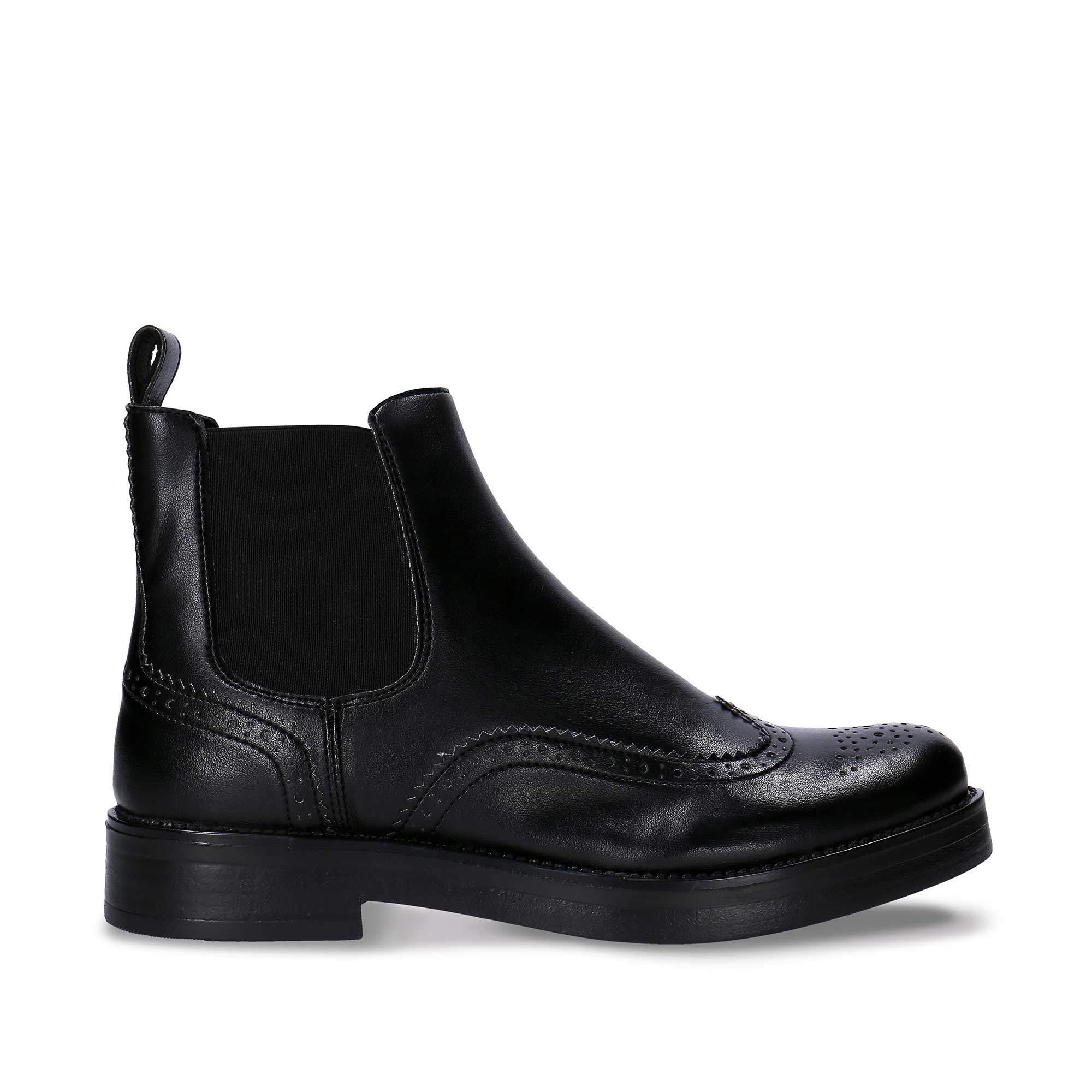 Sisi Black Chelsea Boots Vegan Brogue