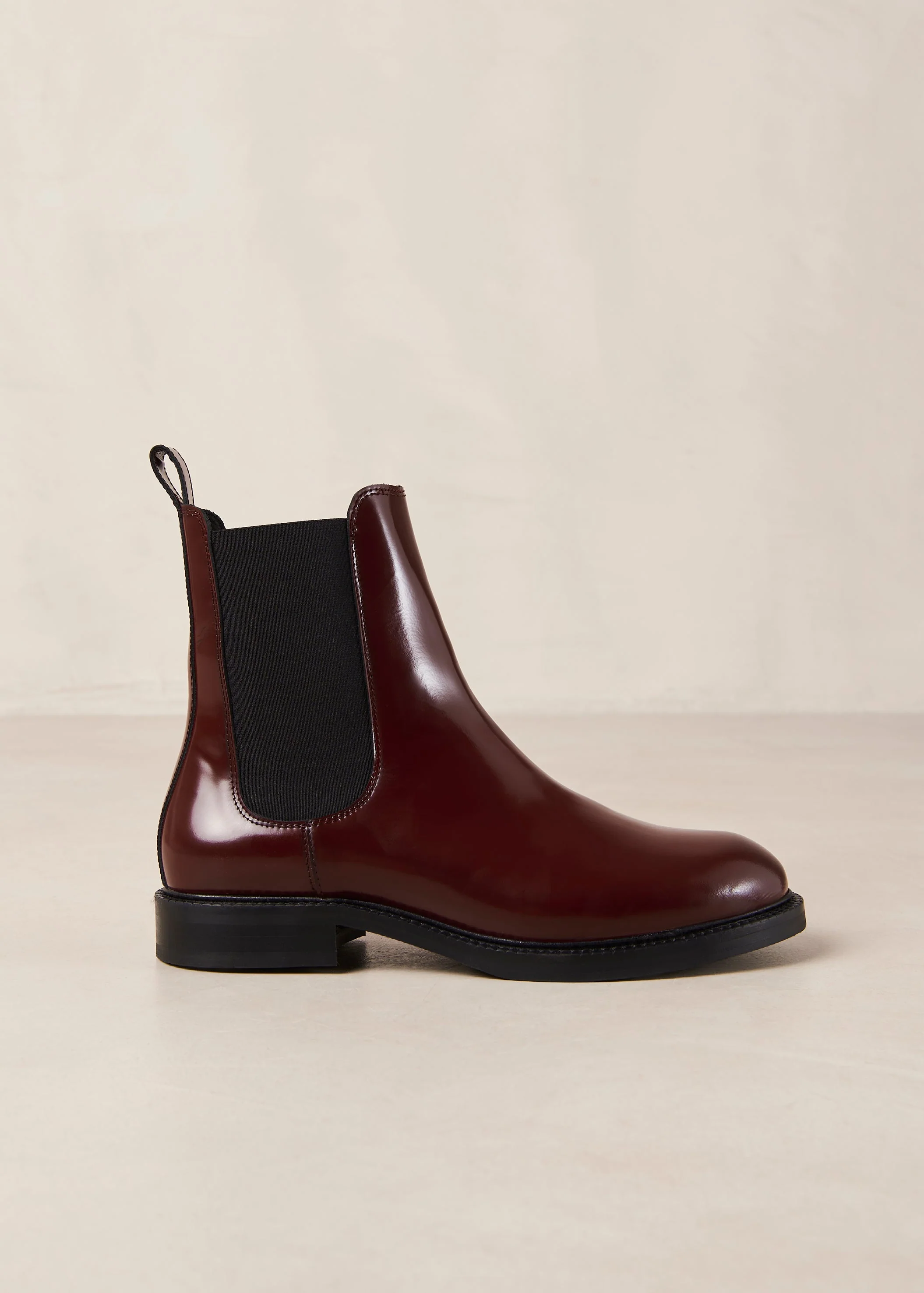 Lanz Leather Ankle Boots Burgundy