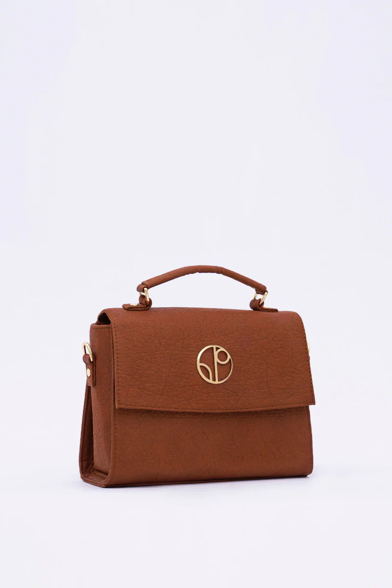 London LHR Piñatex® Saddle Bag Mocha