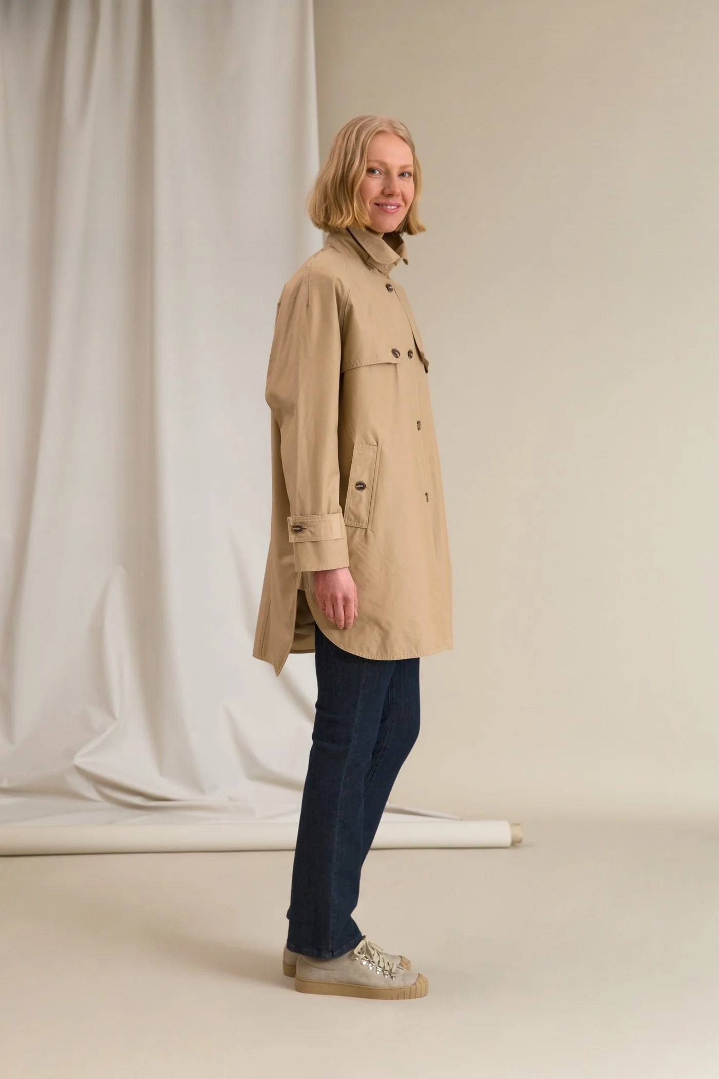 Iris Oversize Coat Chalk