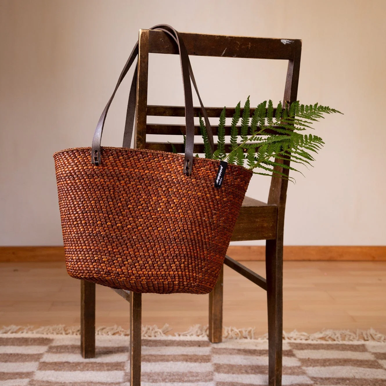 Iringa Shopper Basket Chestnut Brown M