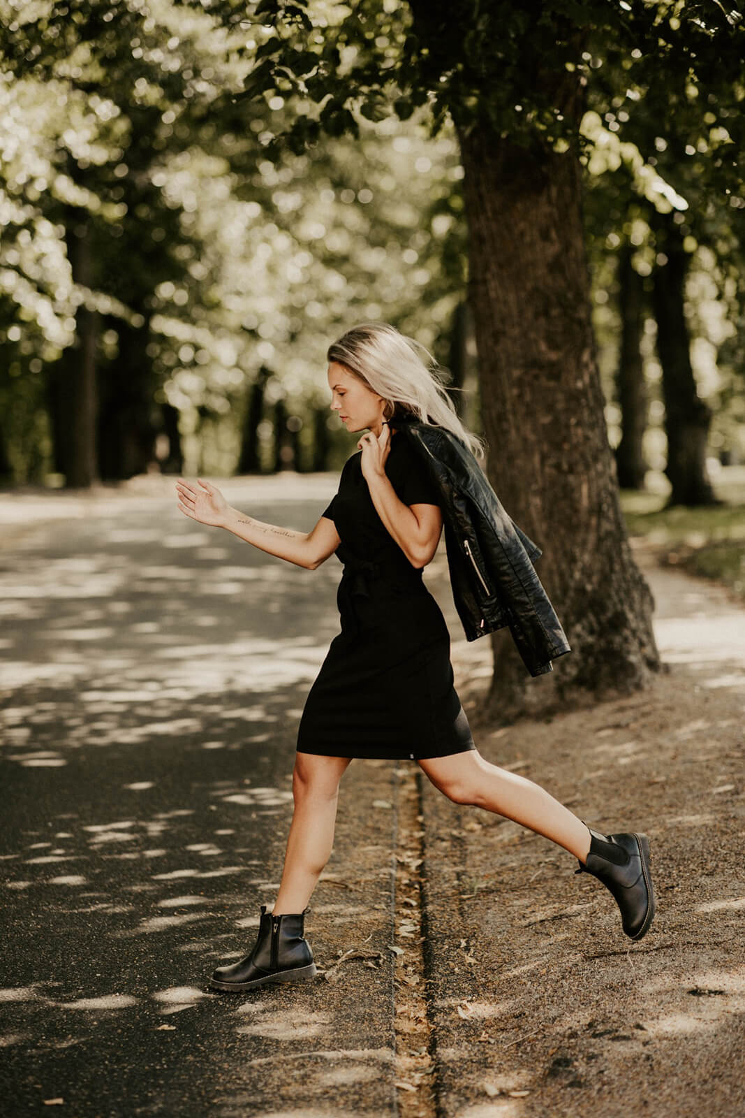 KAIKO T-shirt Dress SS Black