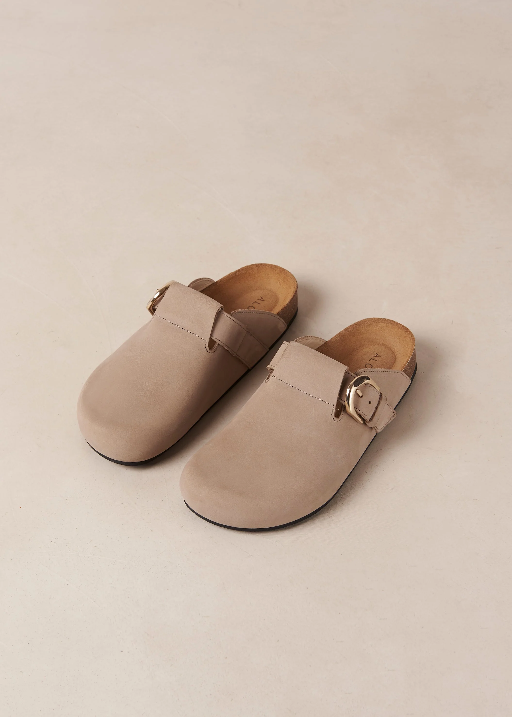 Travis Leather Mules Grey