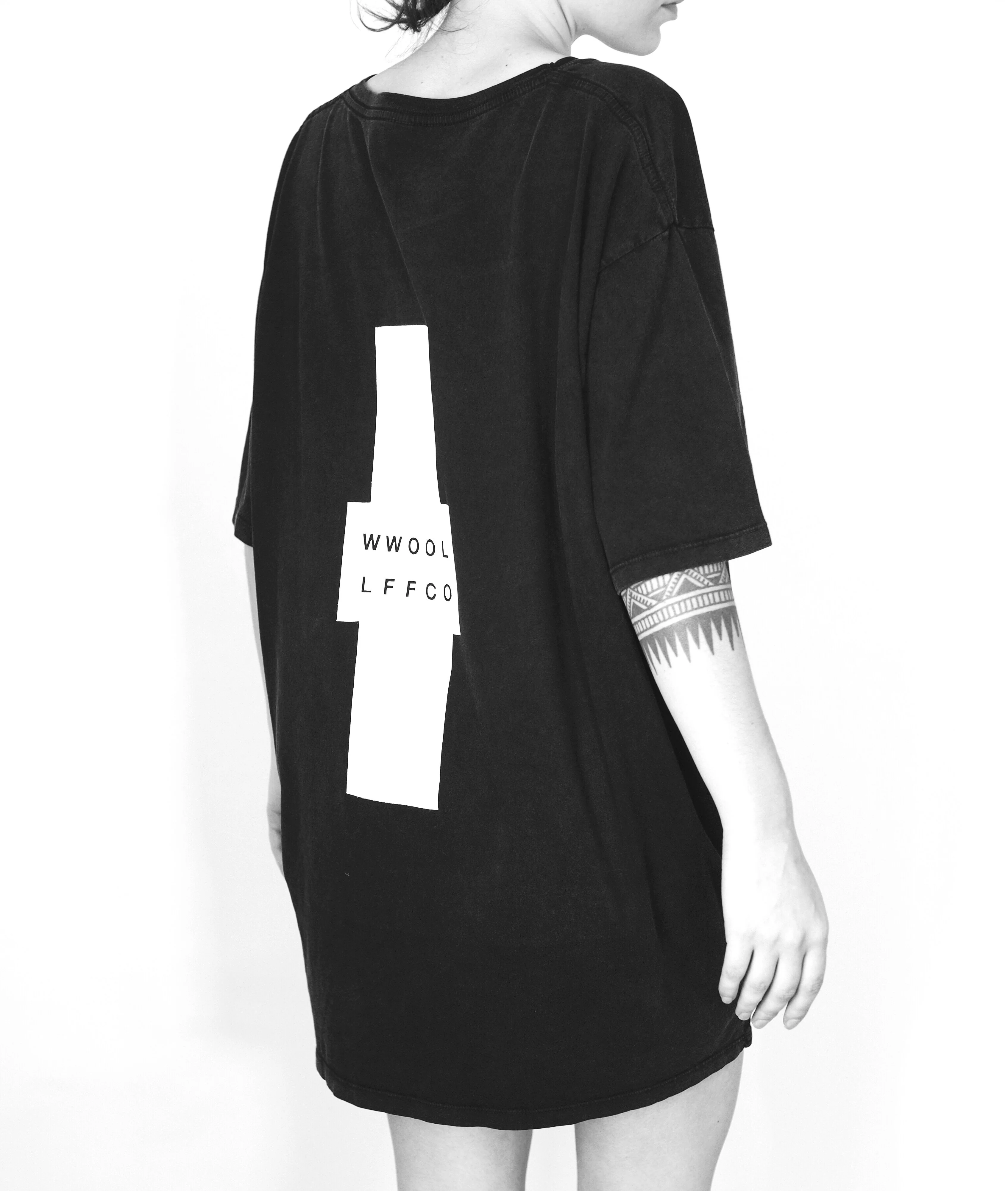 Oversized Stone Washed Black Tee