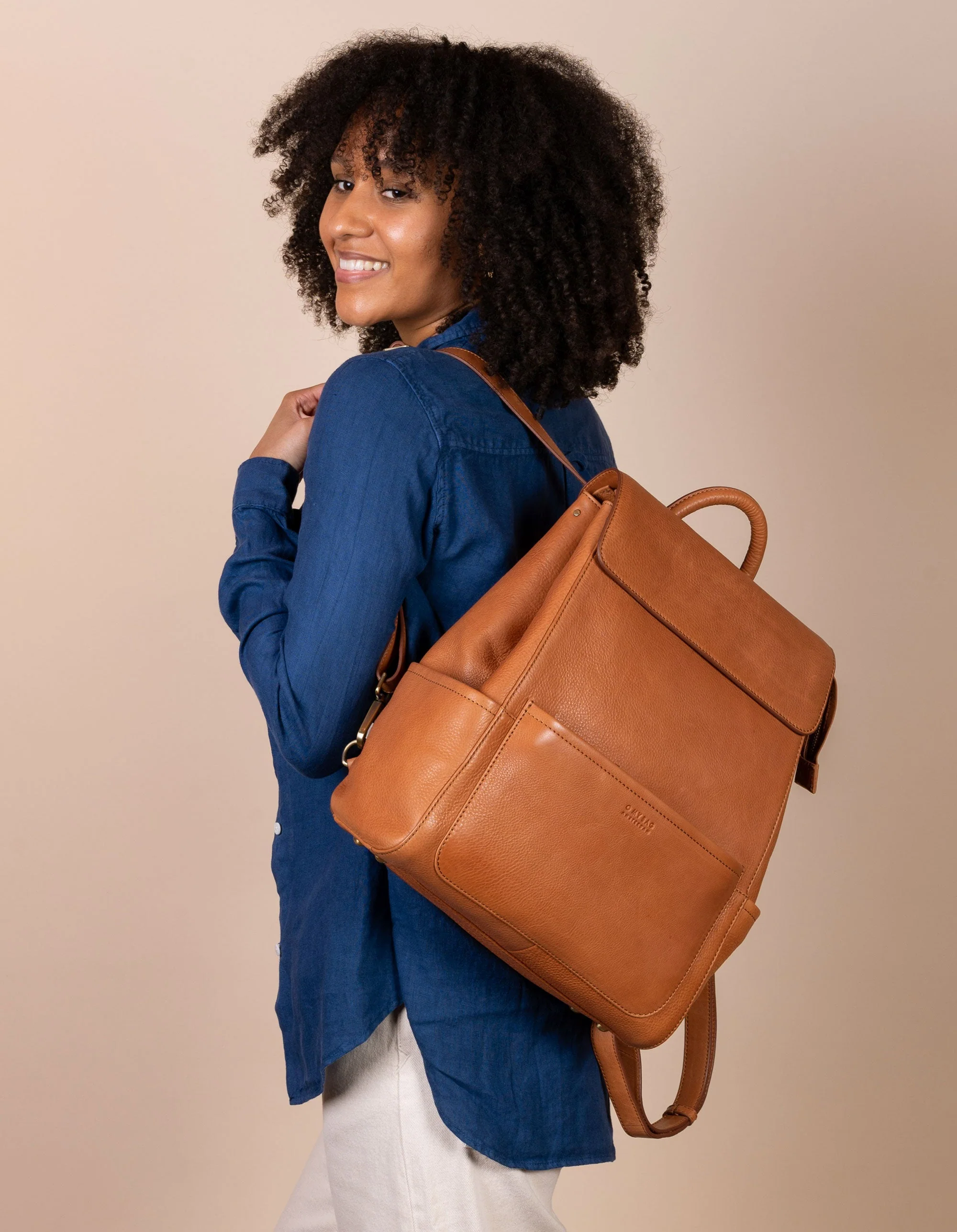 Jean Backpack Soft Grain Leather Wild Oak