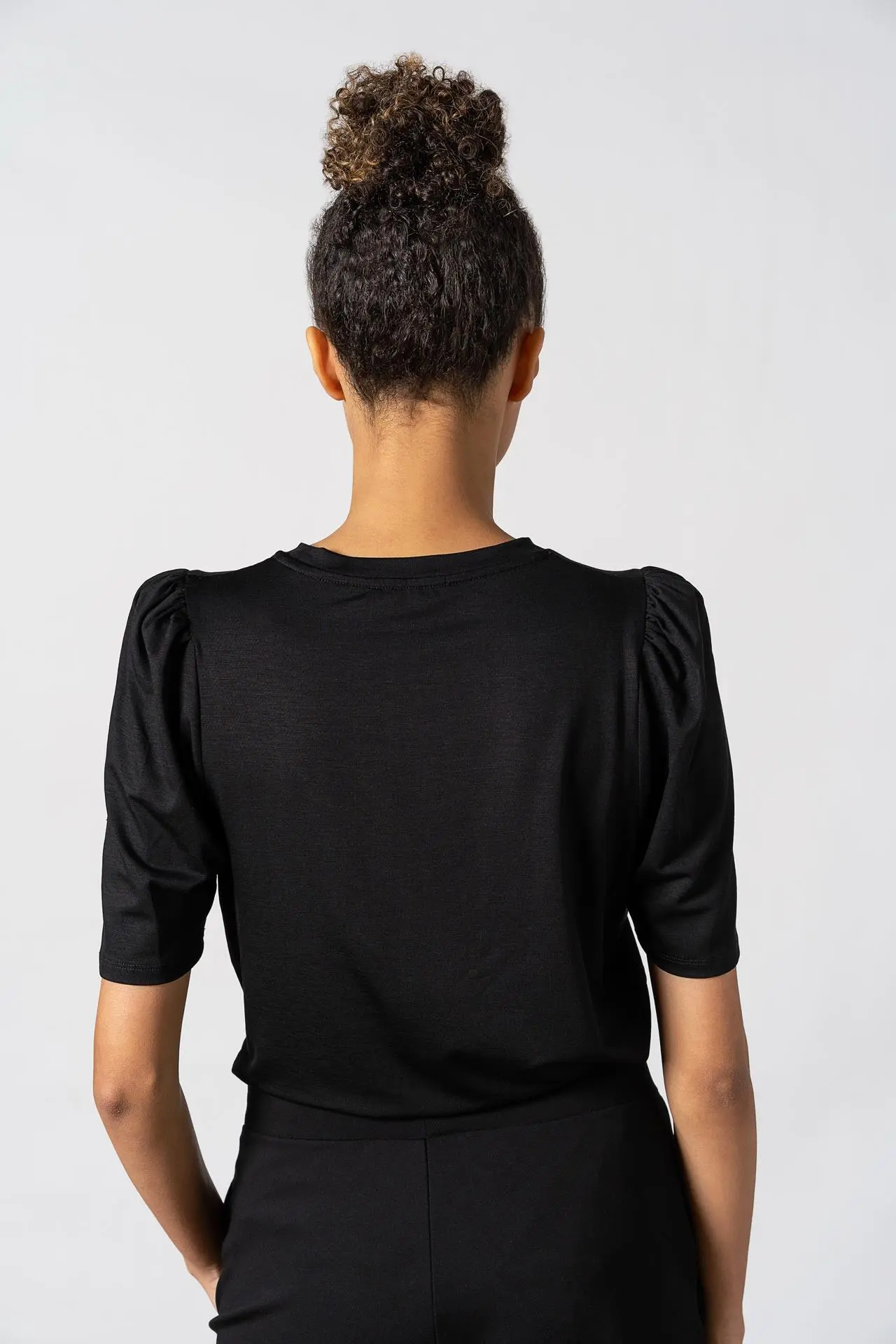 Tu Puff Sleeve Top Black