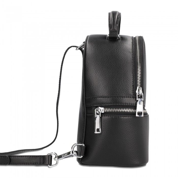 Ame AppleSkin Backpack Zipper Pockets Black