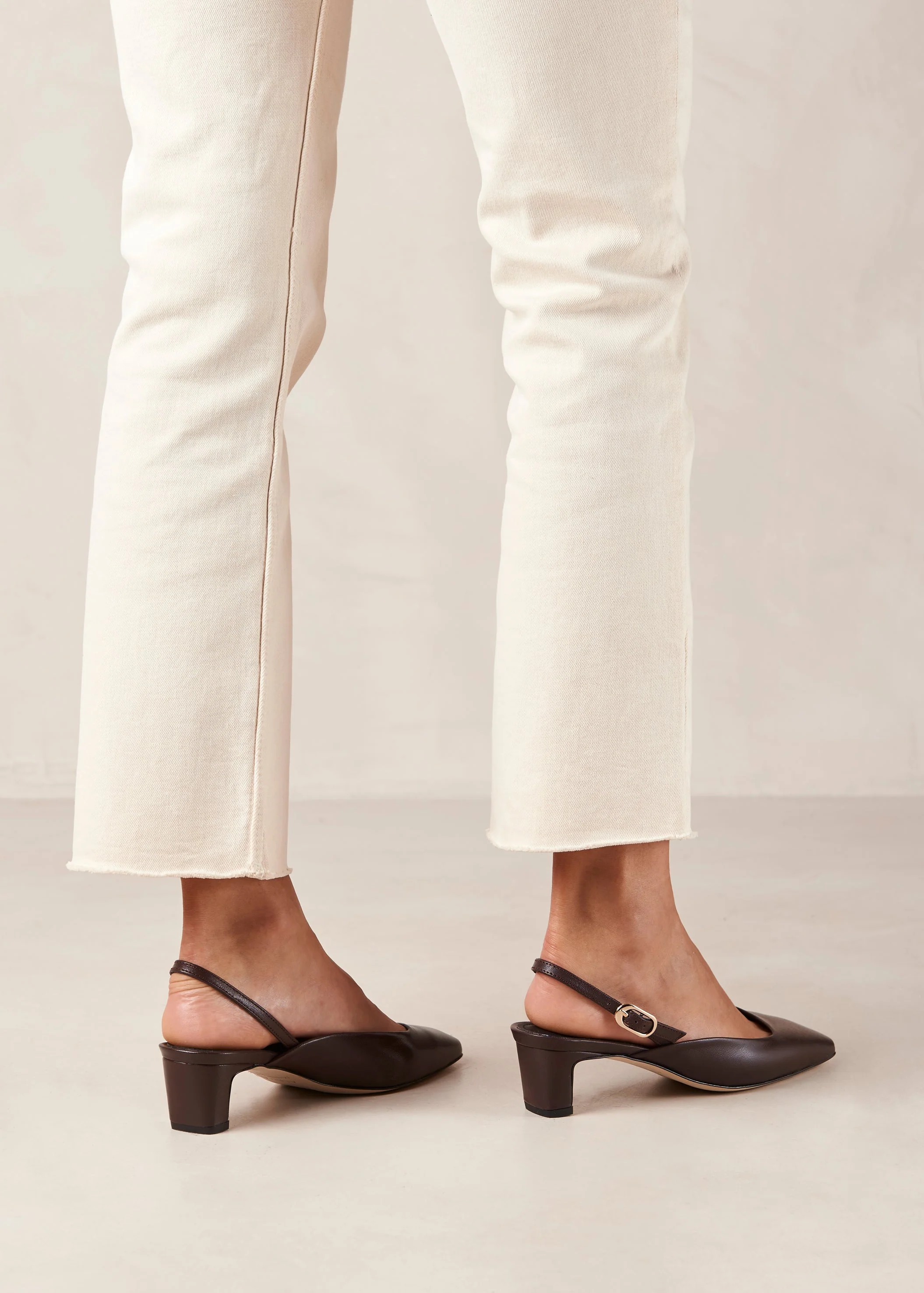 Lindy Leather Pumps Coffee Brown