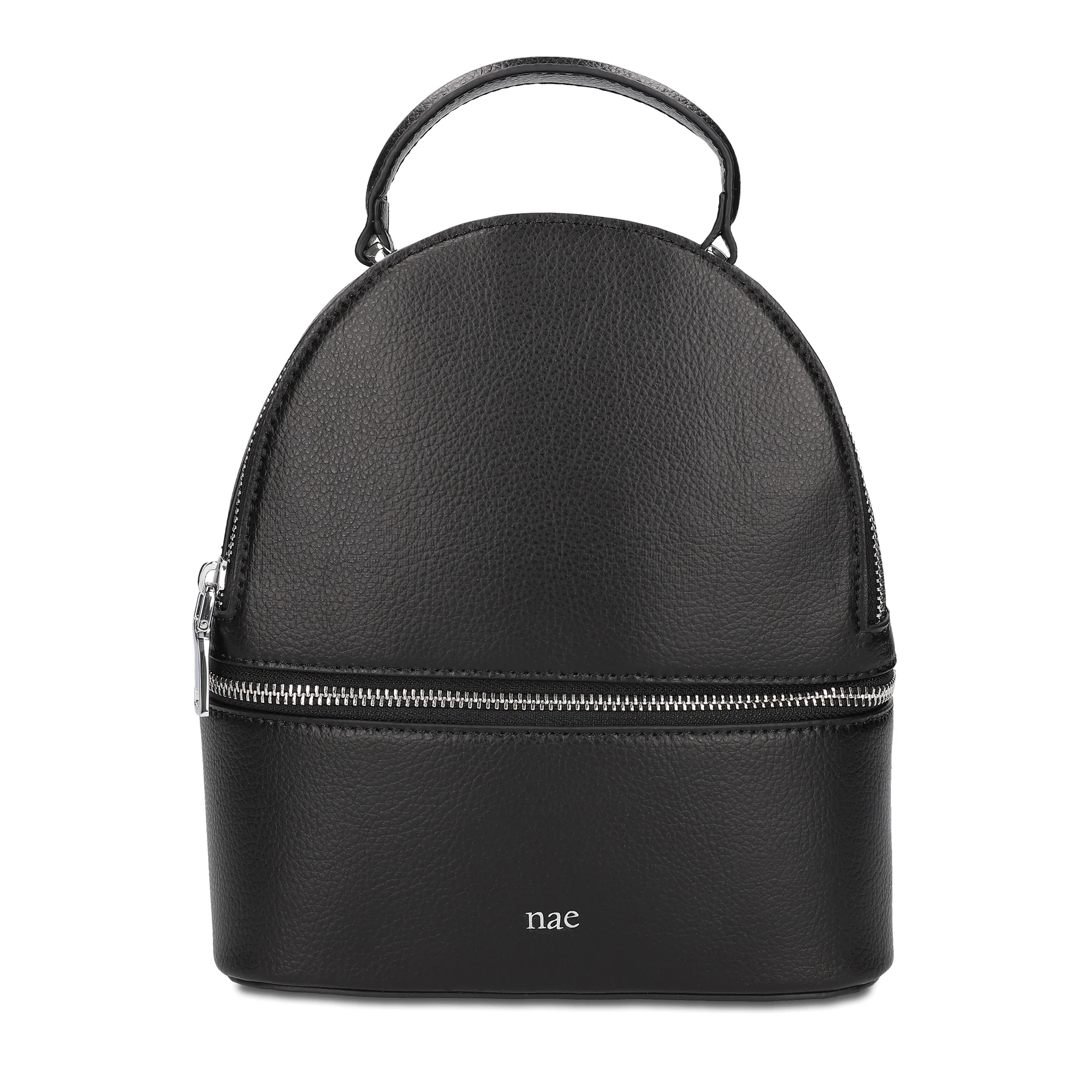 Ame AppleSkin Backpack Zipper Pockets Black