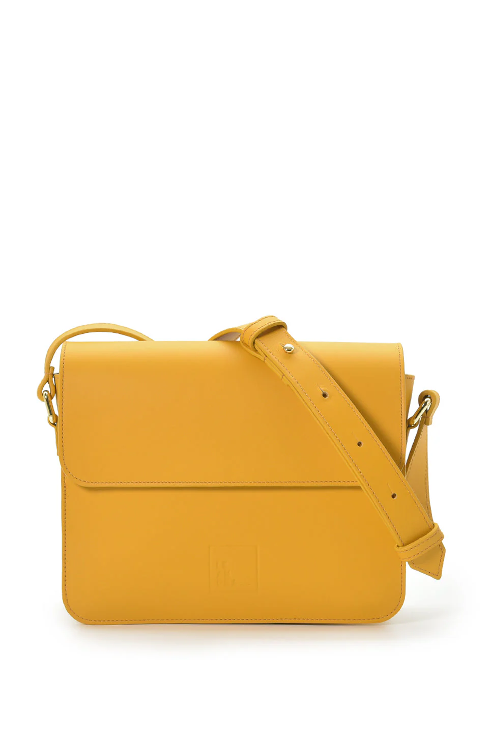 Squere Leather Shoulder Bag Mustard