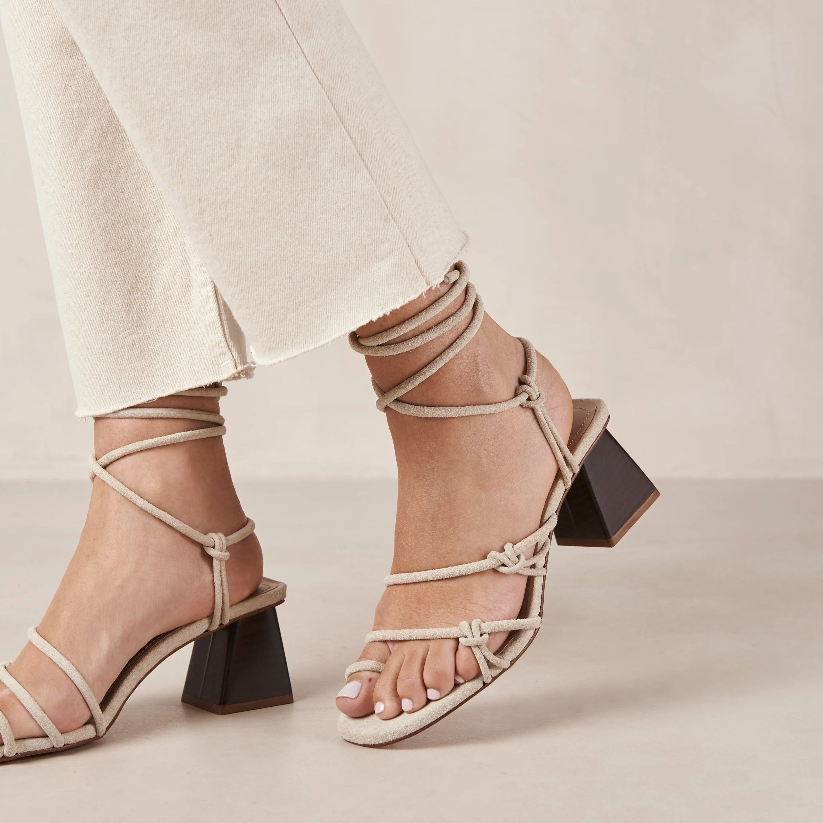 Goldie Leather Sandals Cream