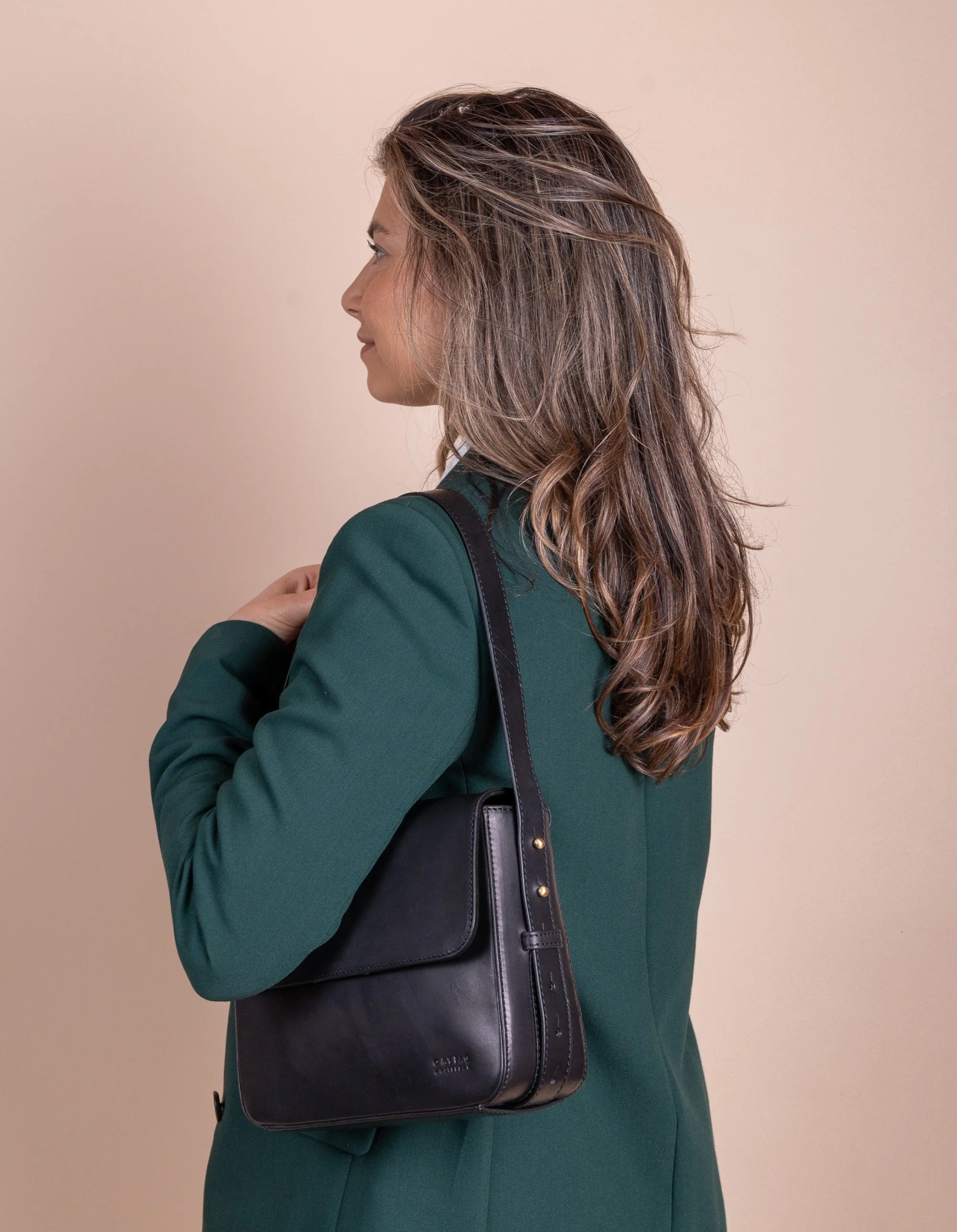 Gina Classic Leather Bag Black