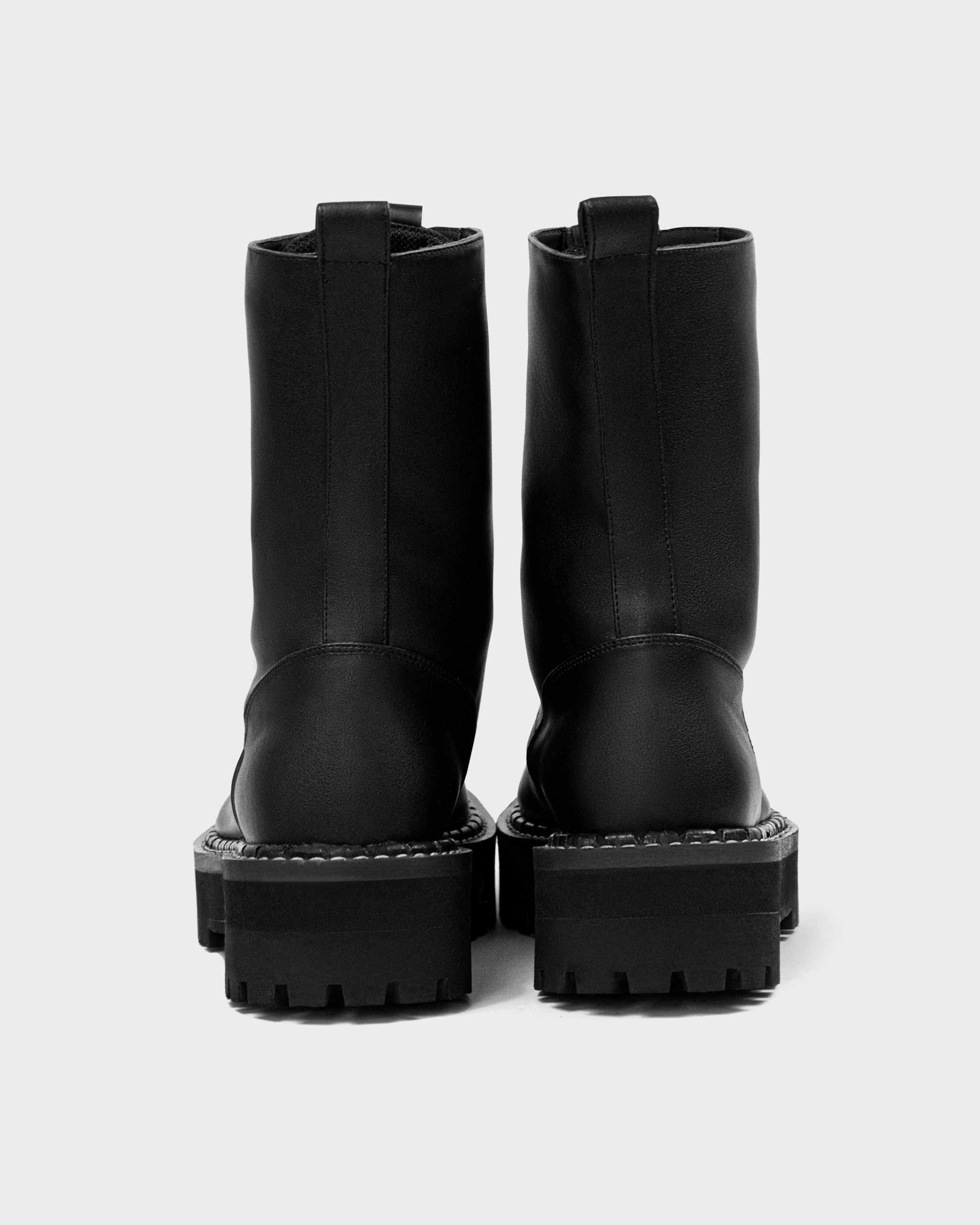 Combat Workers Men's Cactus Leather Boots Black