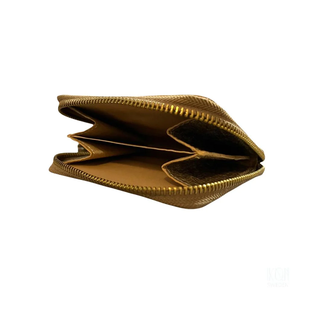 Coconut Leather Zip Wallet Natural