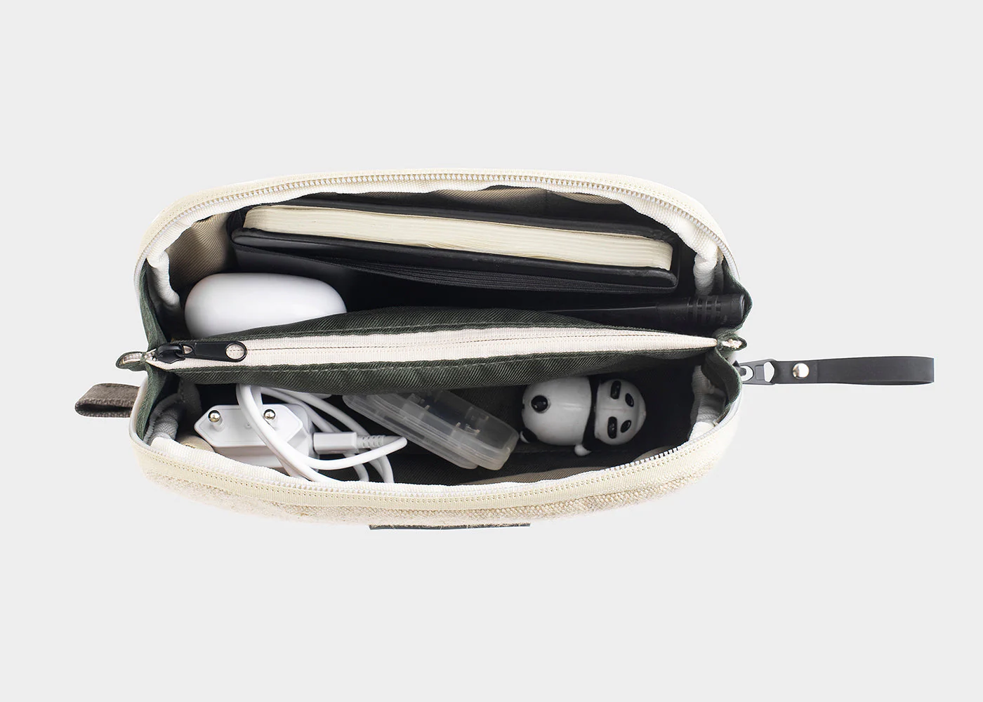 Accessory & Tech Pouch in Beige