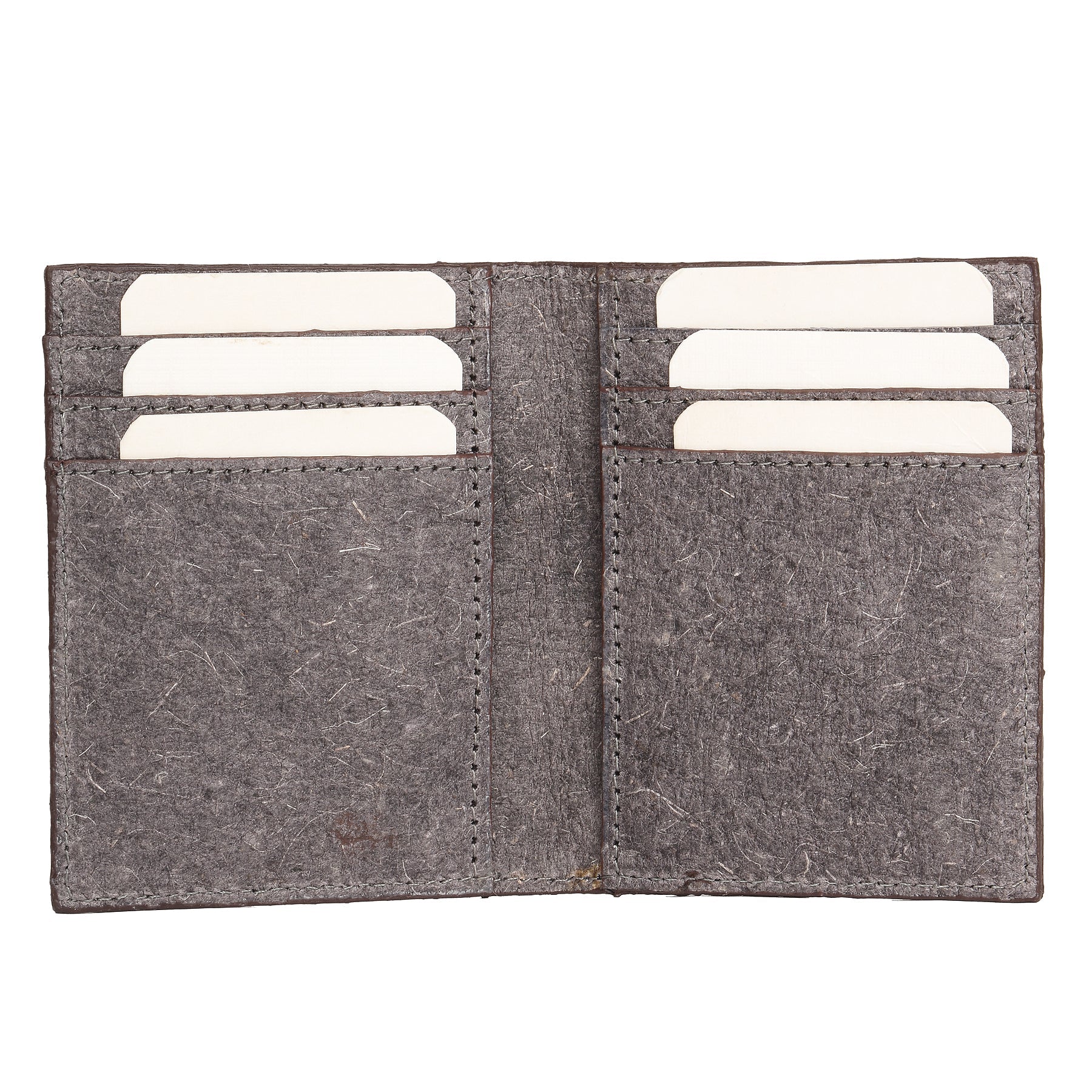 Coconut Leather Wallet Dark Grey