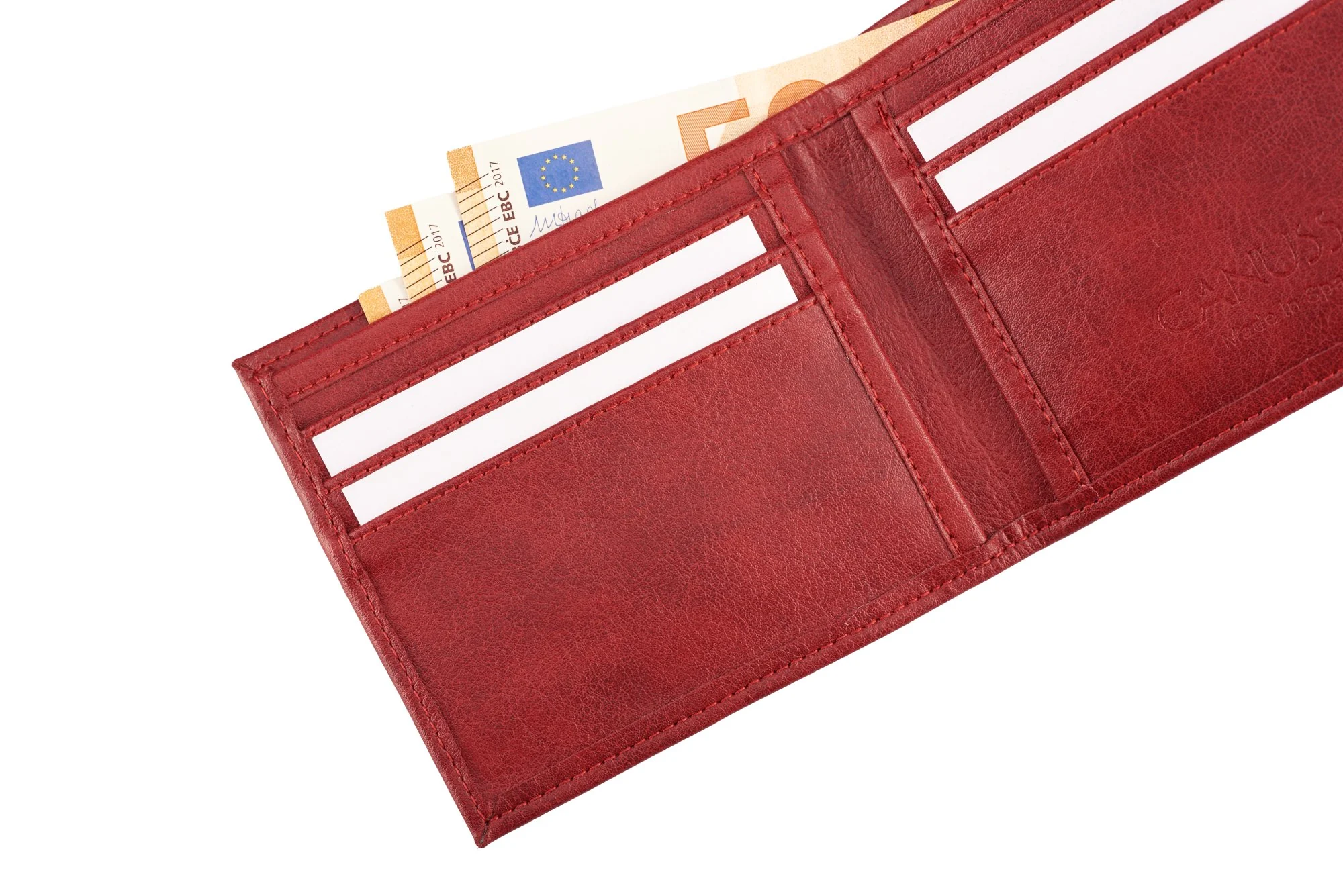 Slim Vegan Wallet Red
