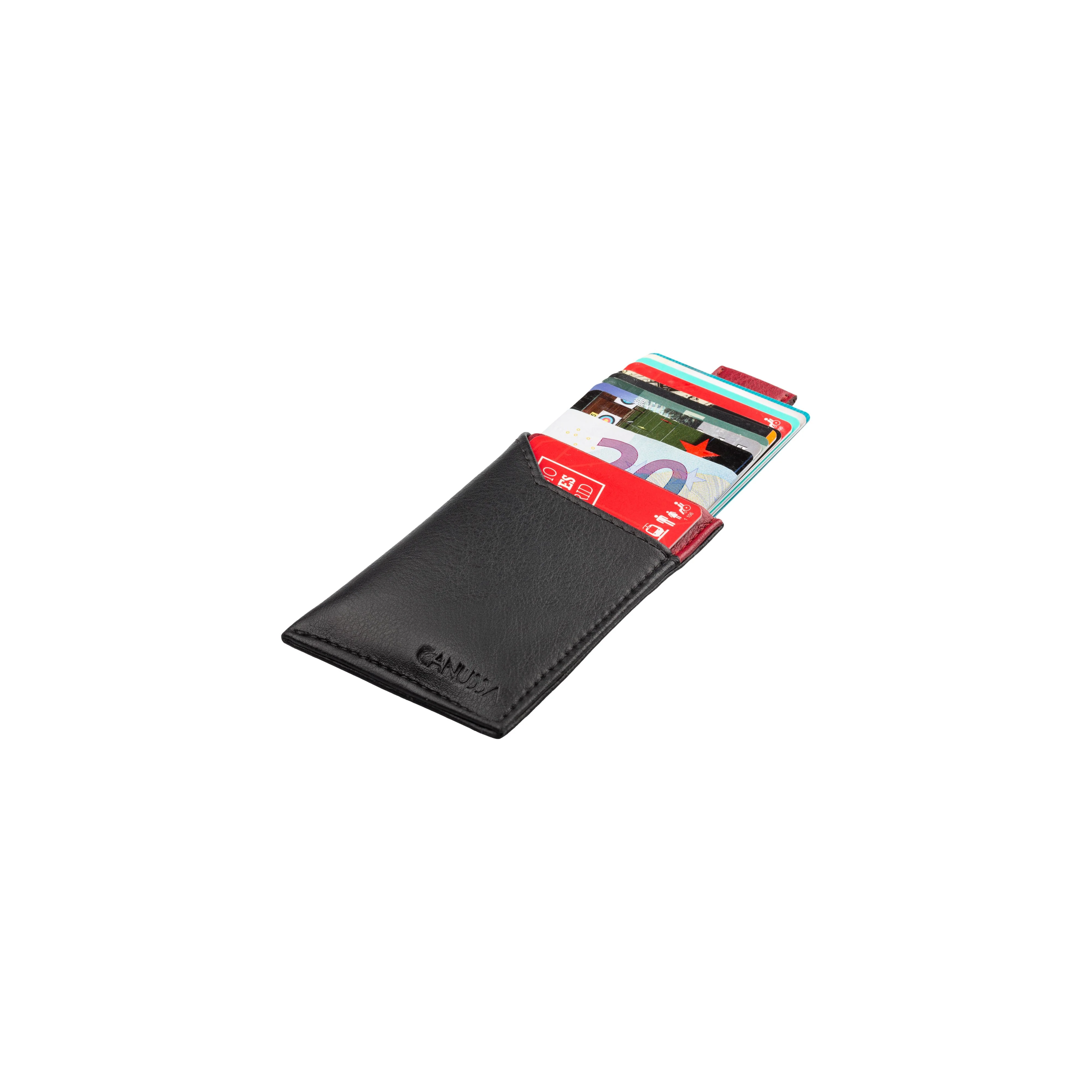 Wallet Vegan Card Holder Black / Red