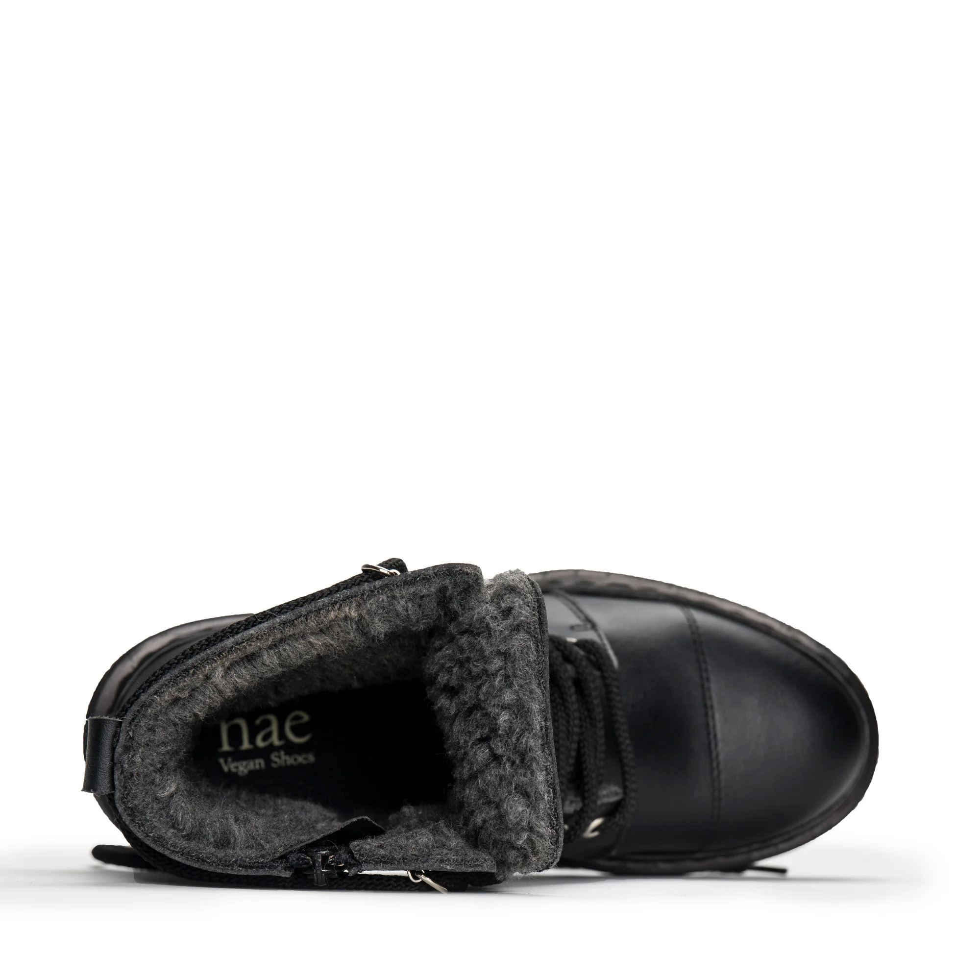 Charlie Lace Up Ankle Vegan Boots Black