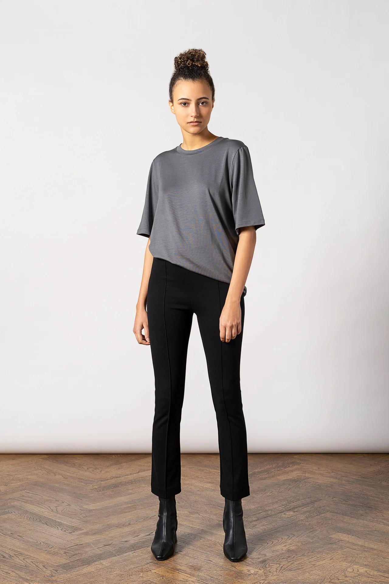 Lou Straight Pants Black