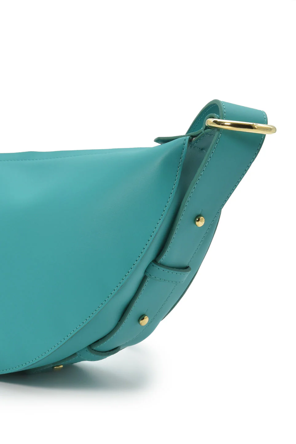Multi-Position Half Moon Shoulder Bag Turquoise