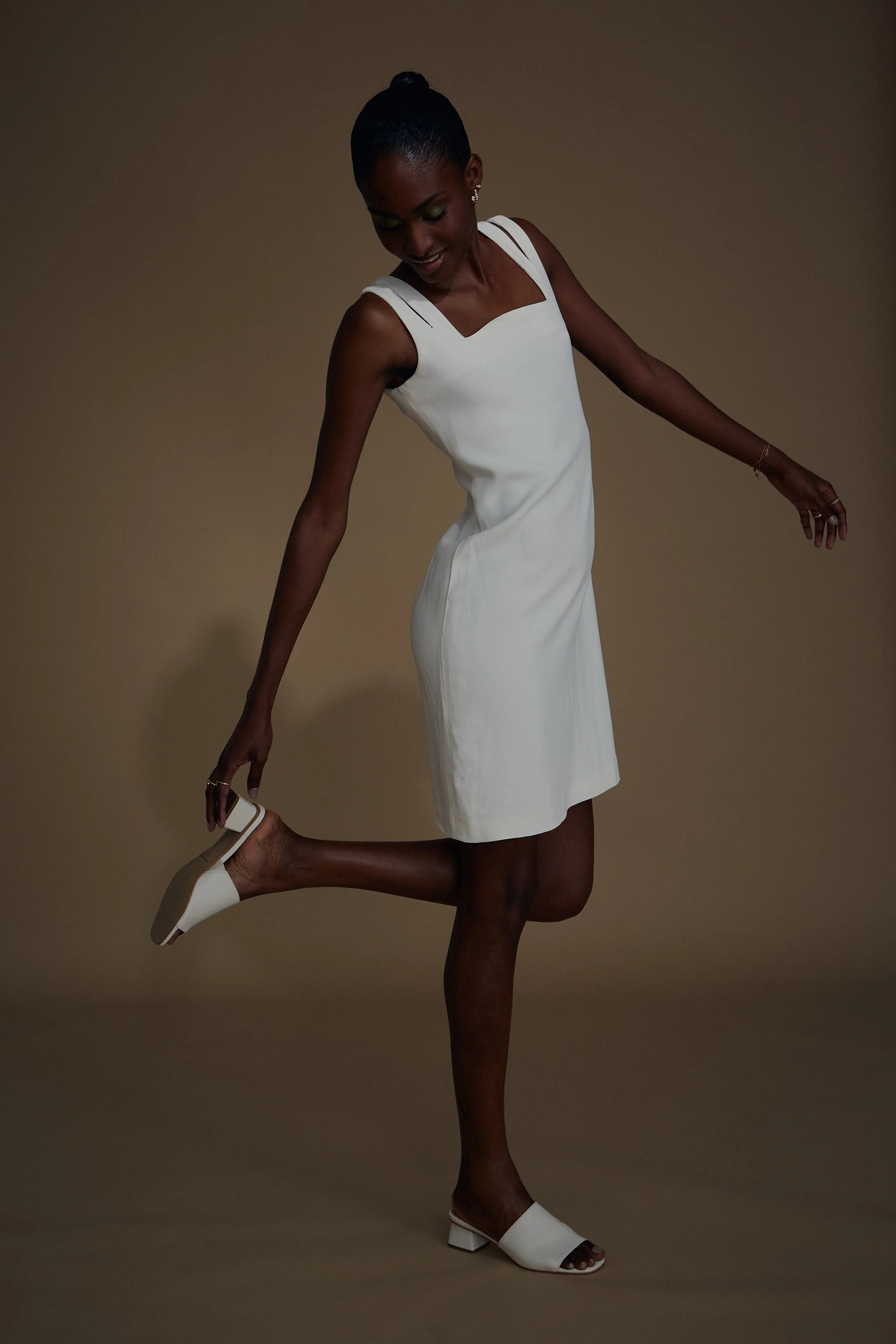 White Vegan Heels