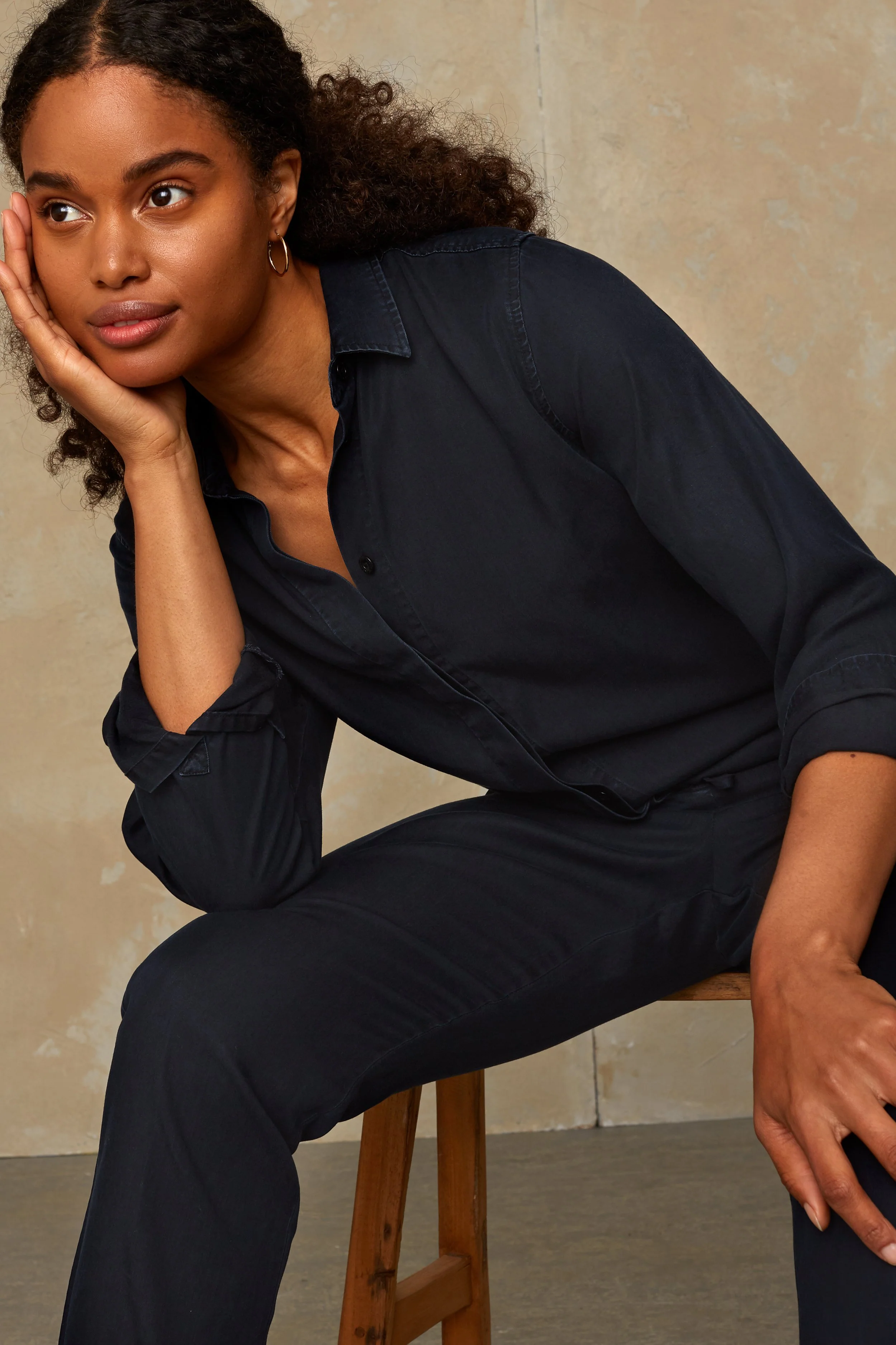 Stephanie Jumpsuit Blue Black