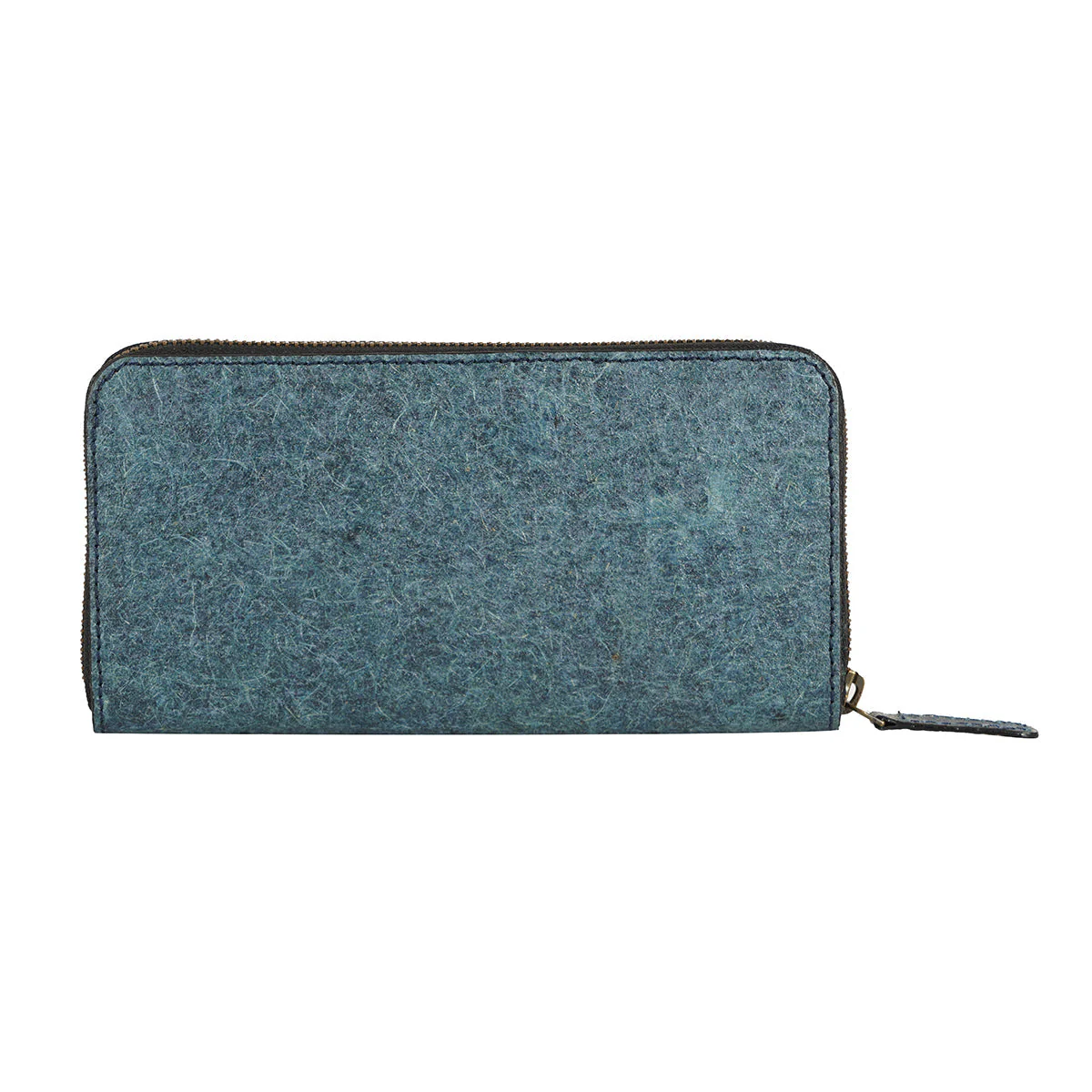 Coconut Leather Long Zip Wallet Dark Indigo