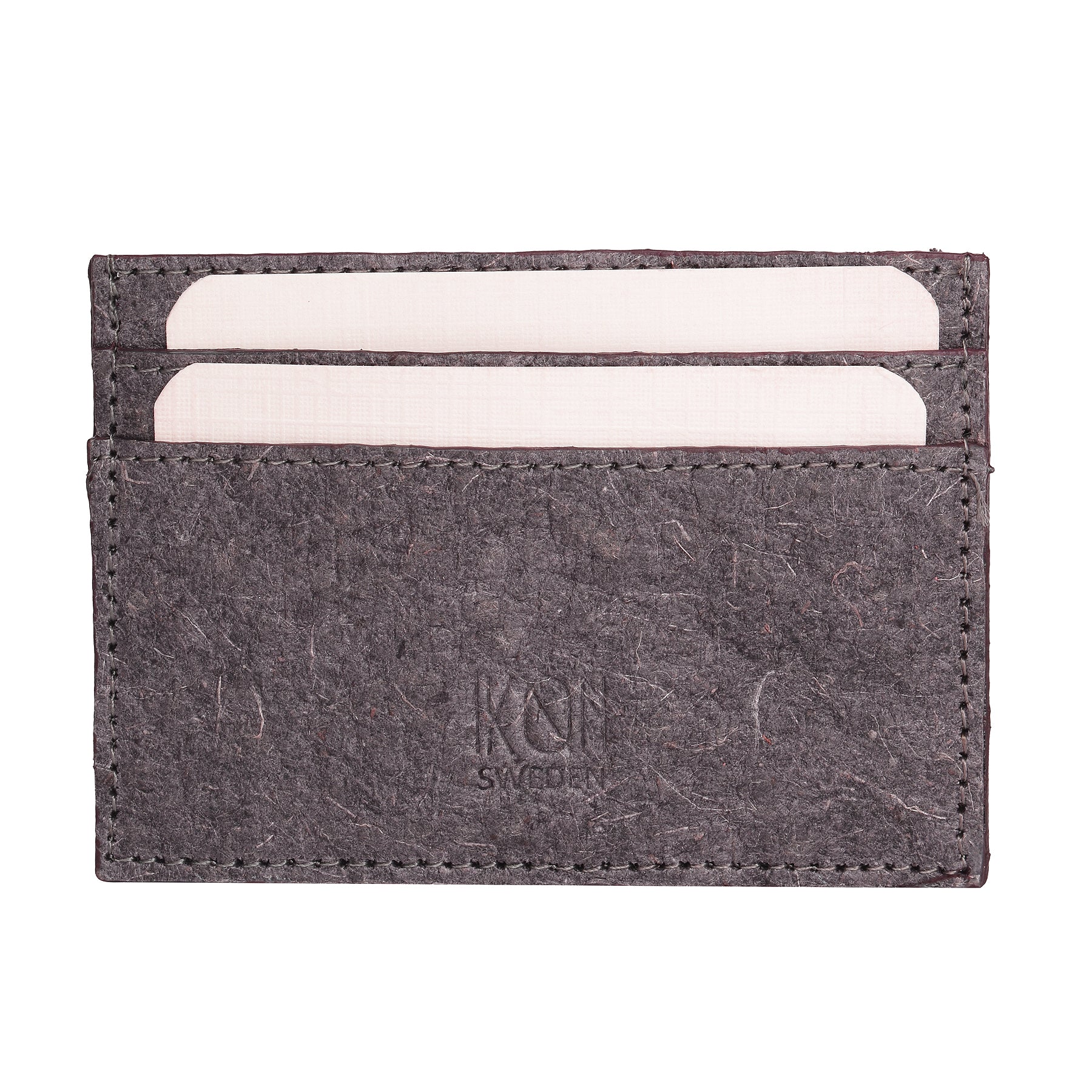 Coconut Leather Card Holder Dark Grey