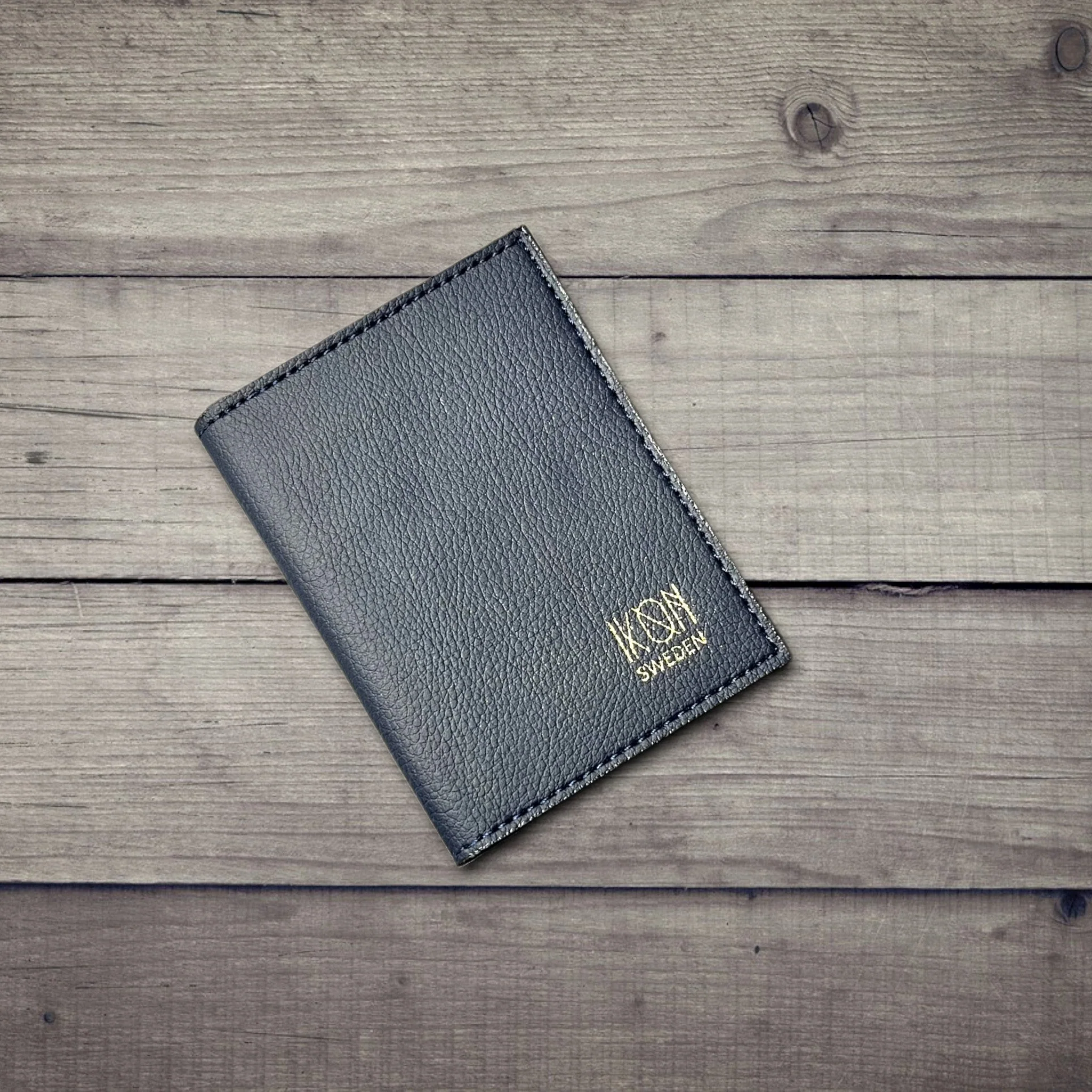 Cactus Leather BiFold Card Holder Navy Blue