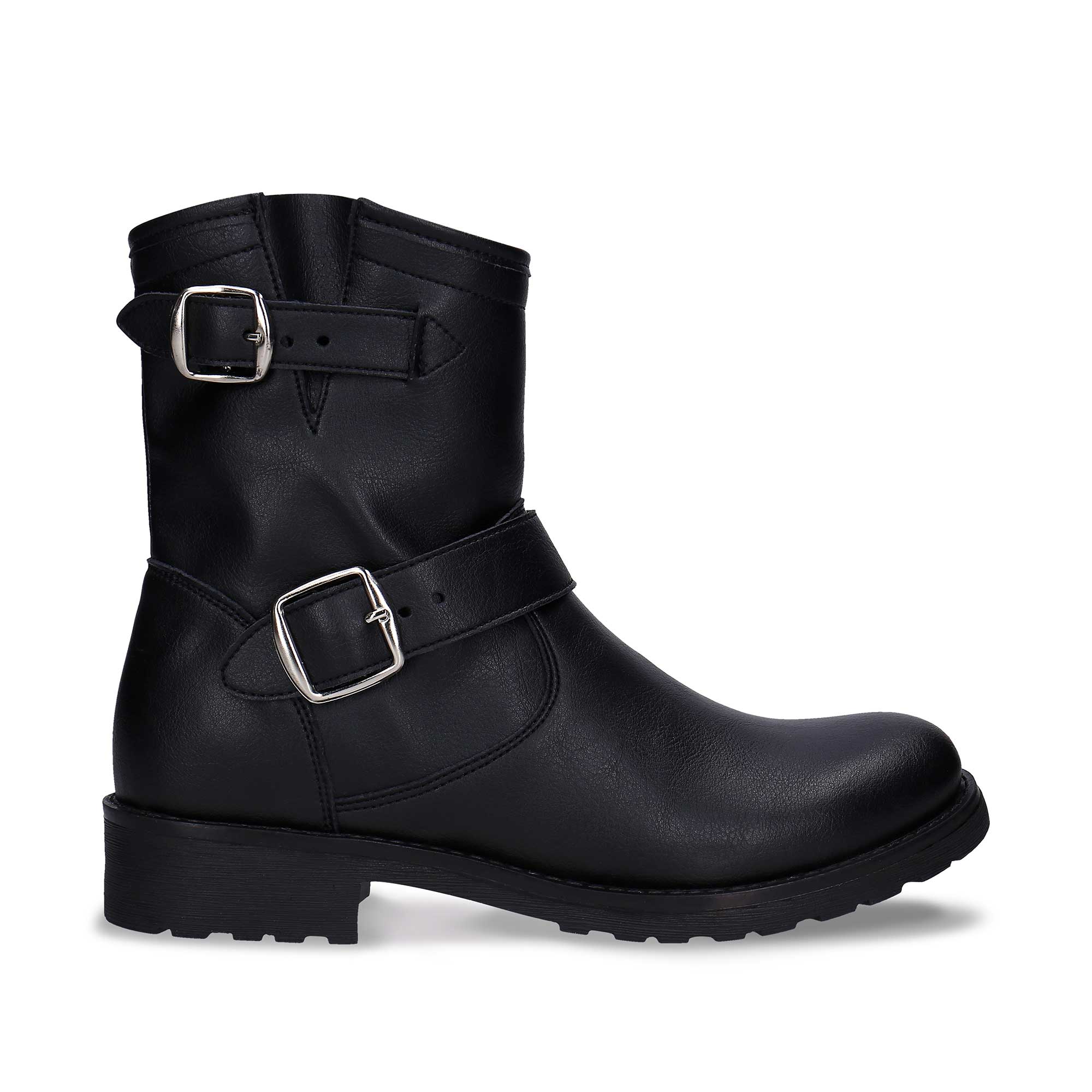 Odet Black Boot Ankle Biker Vegan
