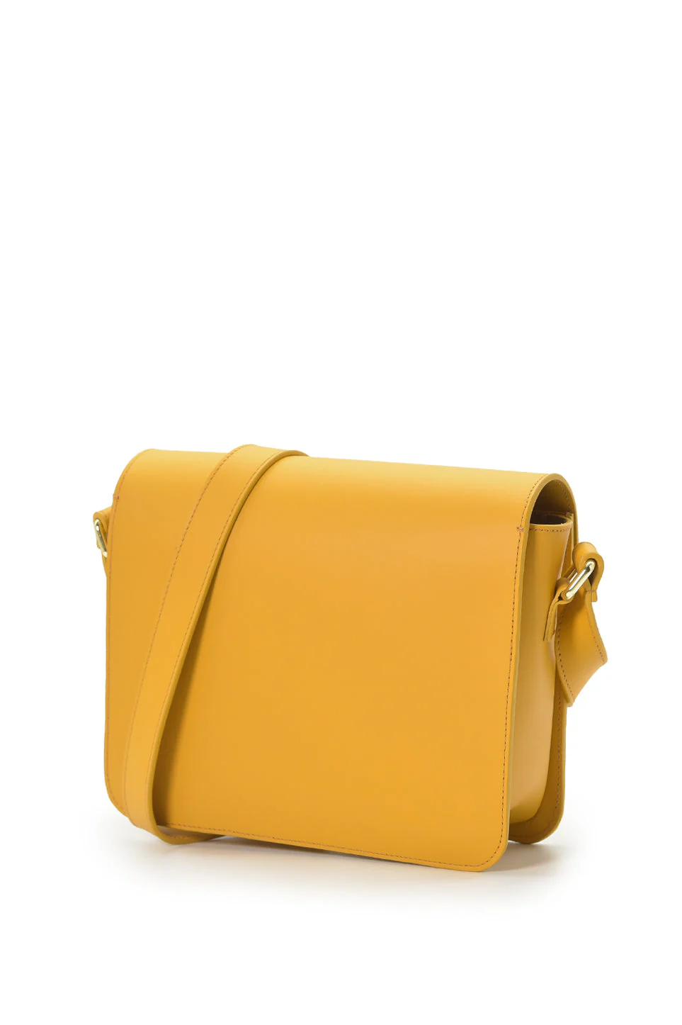 Squere Leather Shoulder Bag Mustard