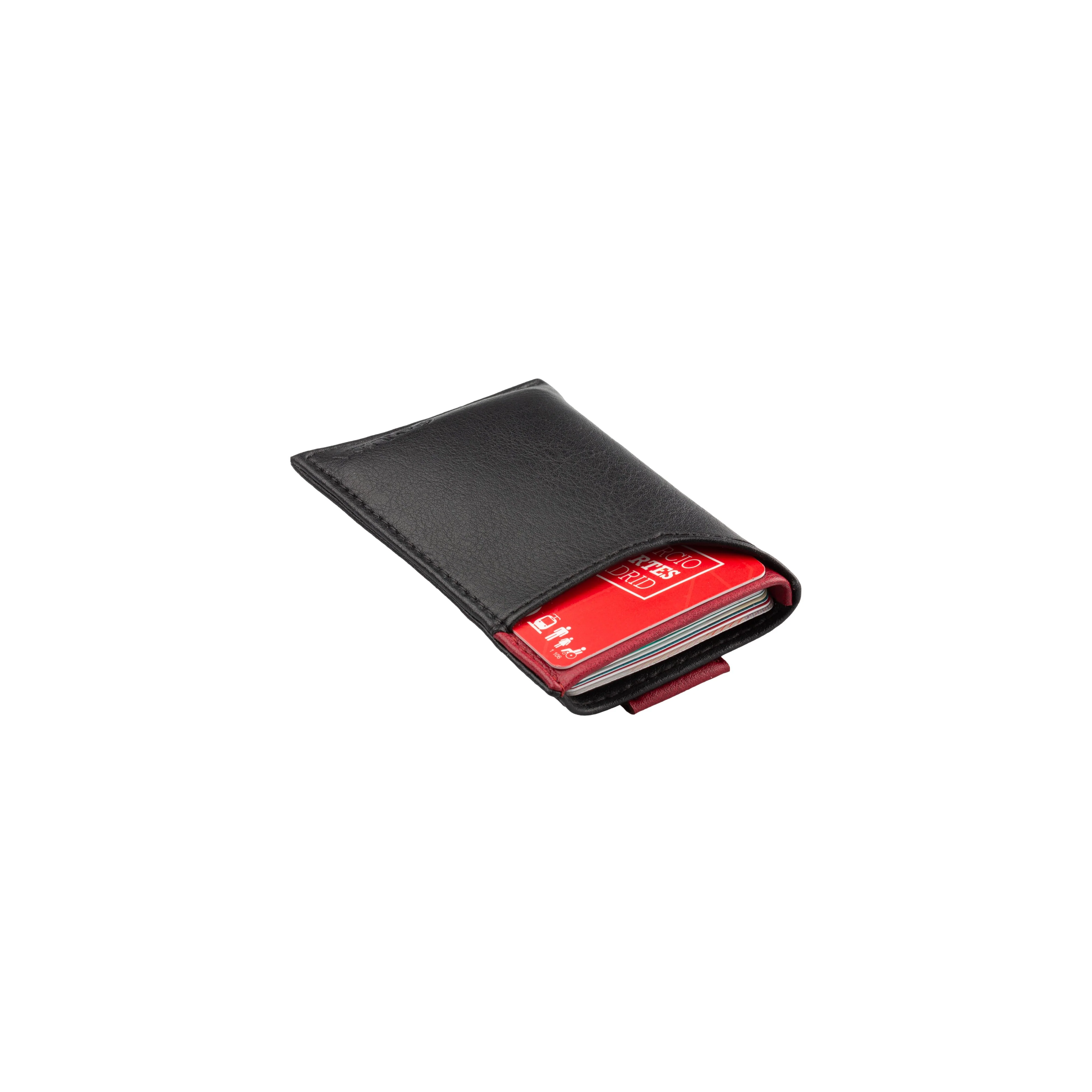 Wallet Vegan Card Holder Black / Red