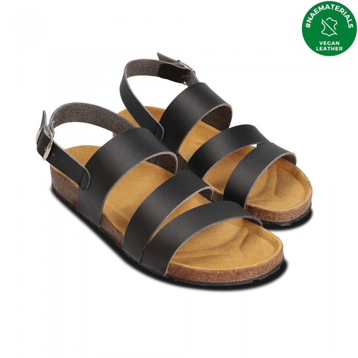 Madder Black Vegan Ergonomic Sandals