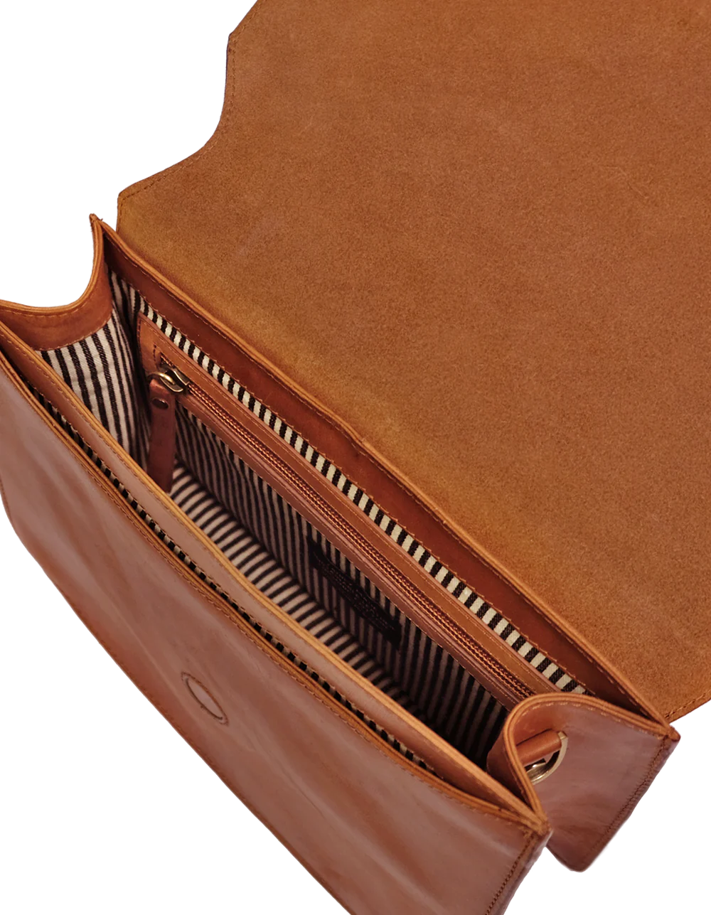 Audrey Cognac Checkered Classic Leather