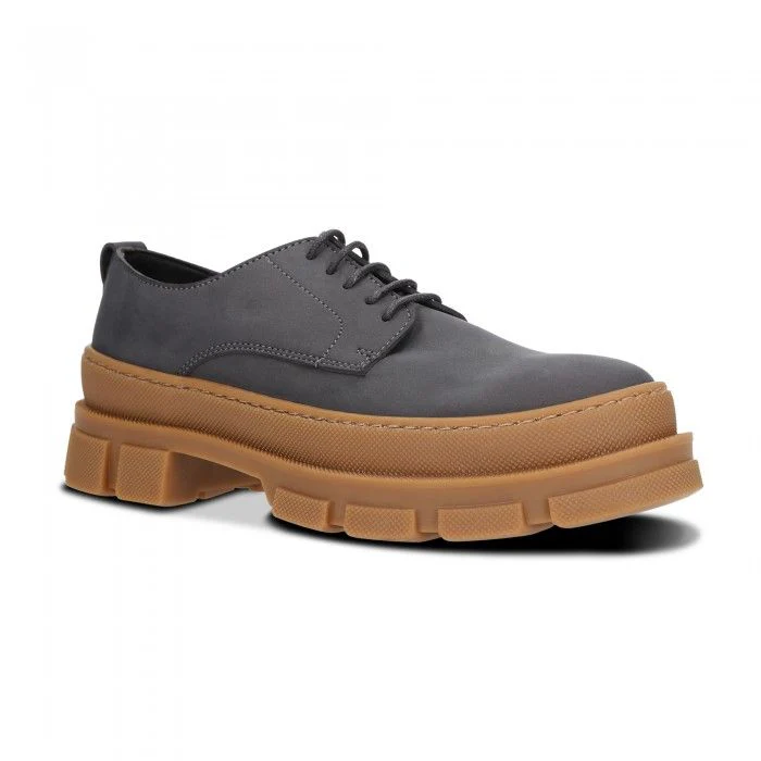 Arum Grey Chunky Derby Vegan Shoes