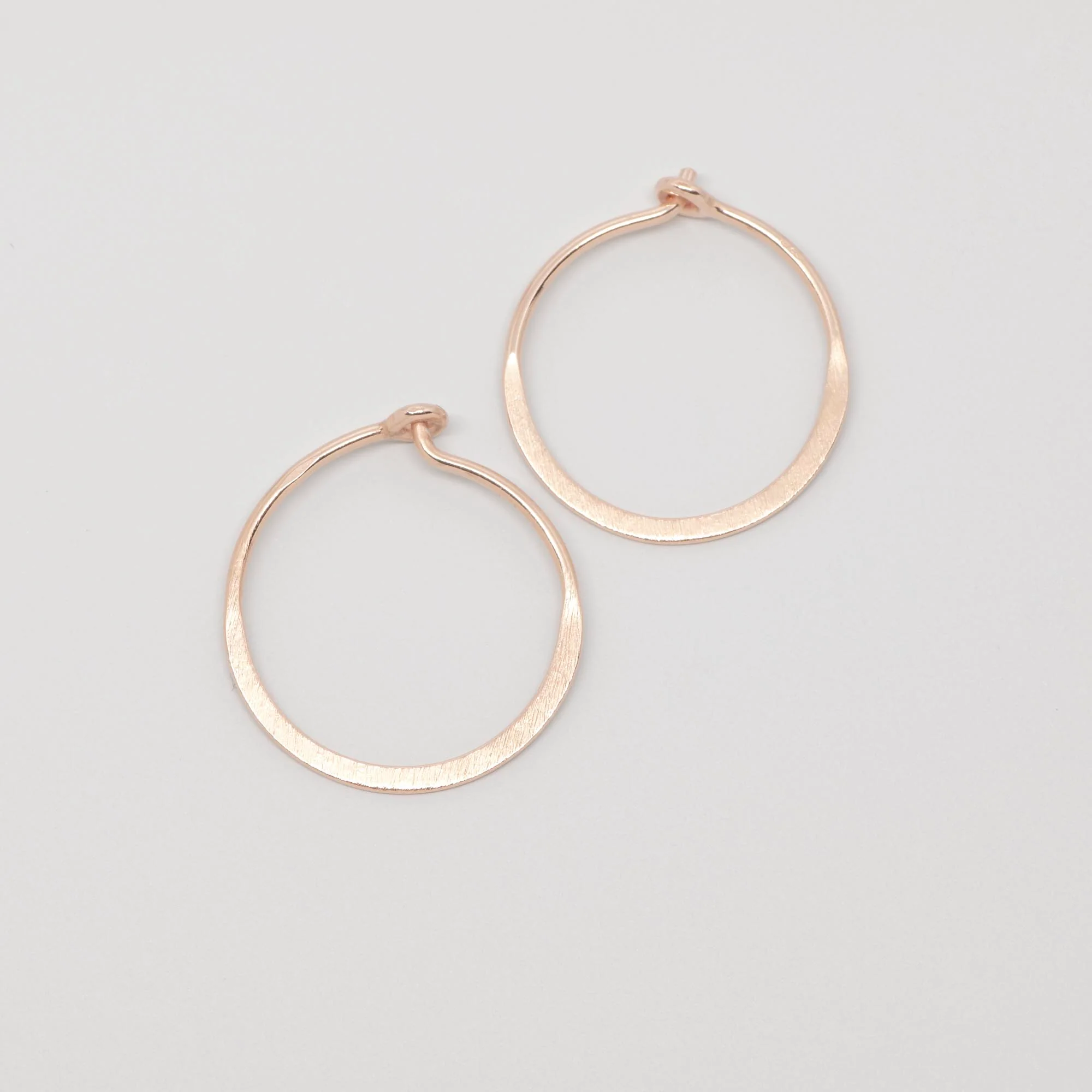 Satin Flat Hoops
