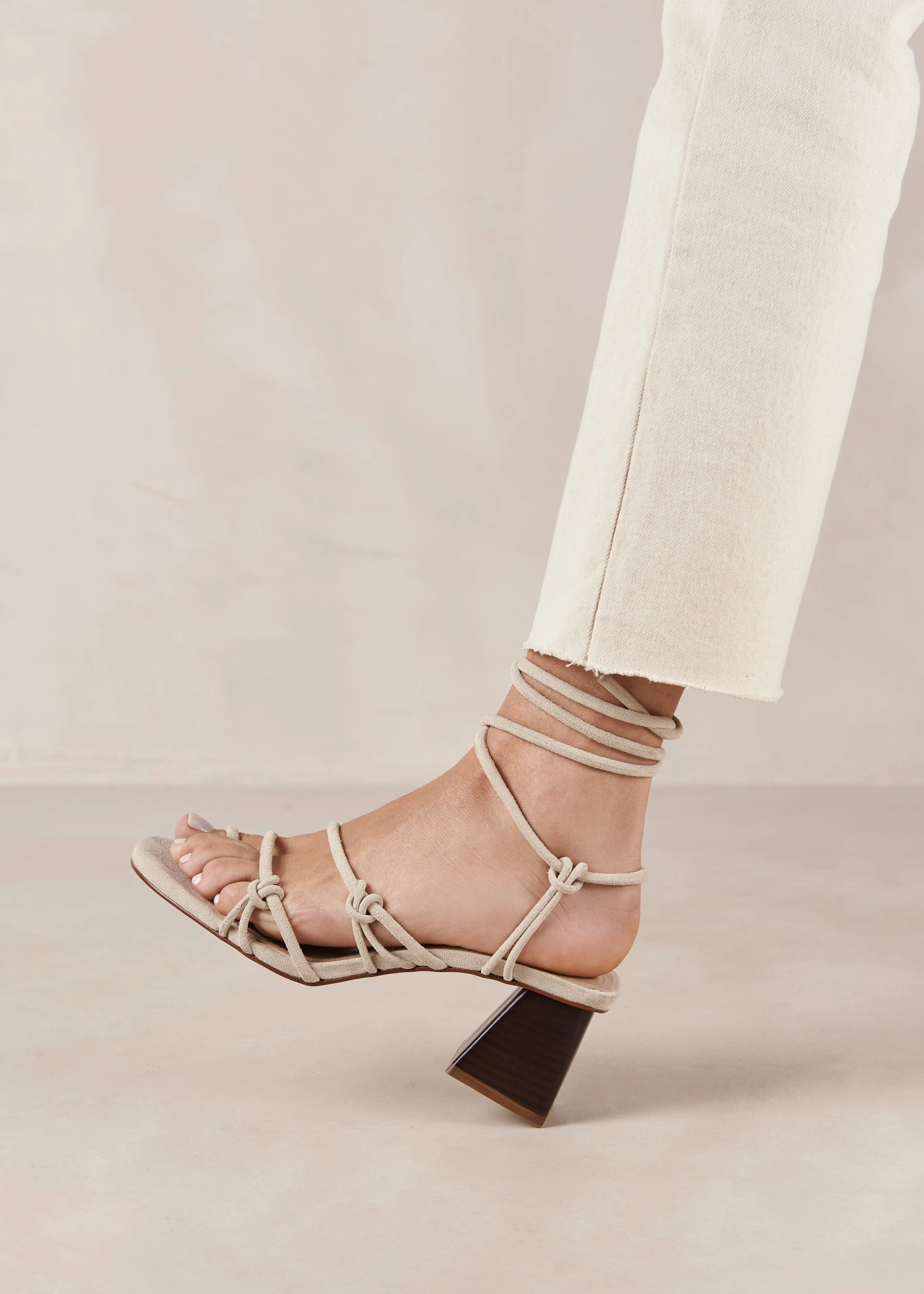 Goldie Leather Sandals Cream