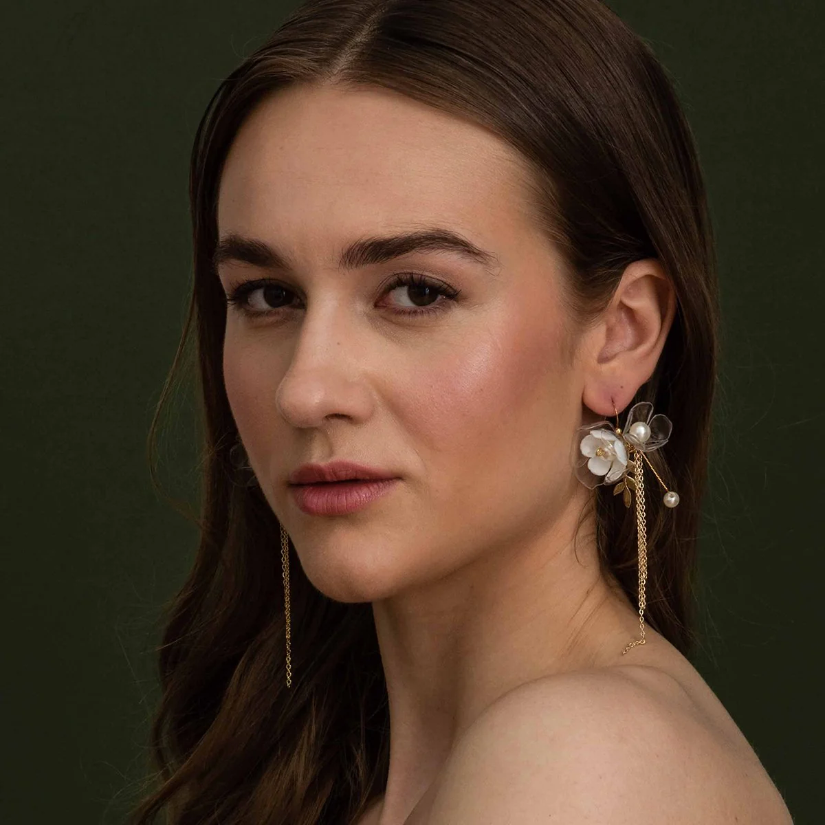 Recycled Jewelry - Triple Jasmine Drip Earrings