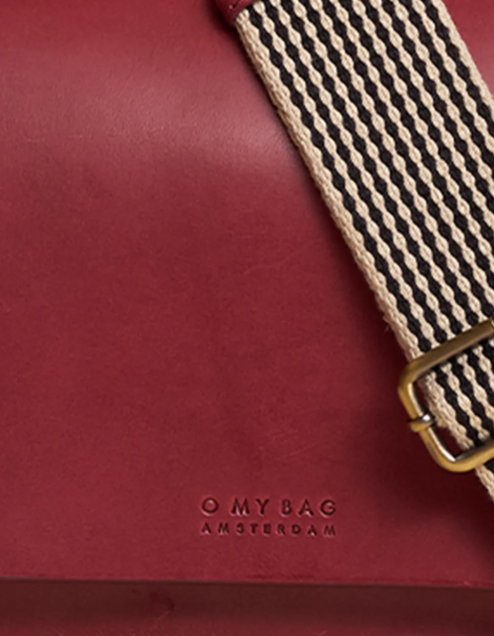 Audrey Ruby Checkered Classic Leather