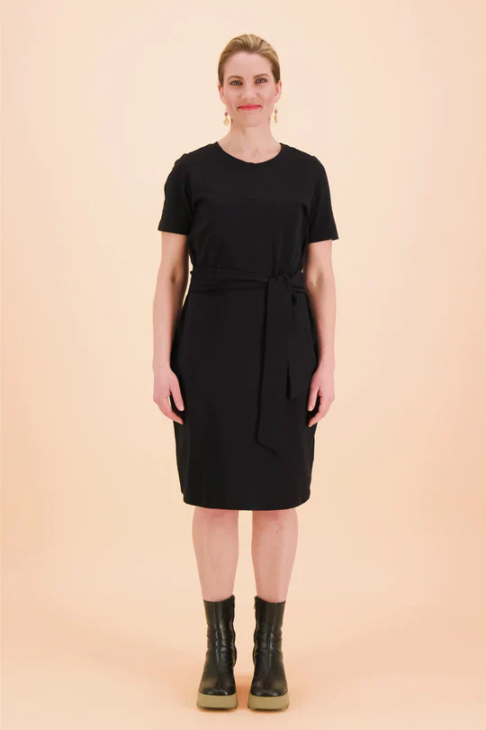 KAIKO T-shirt Dress SS Black