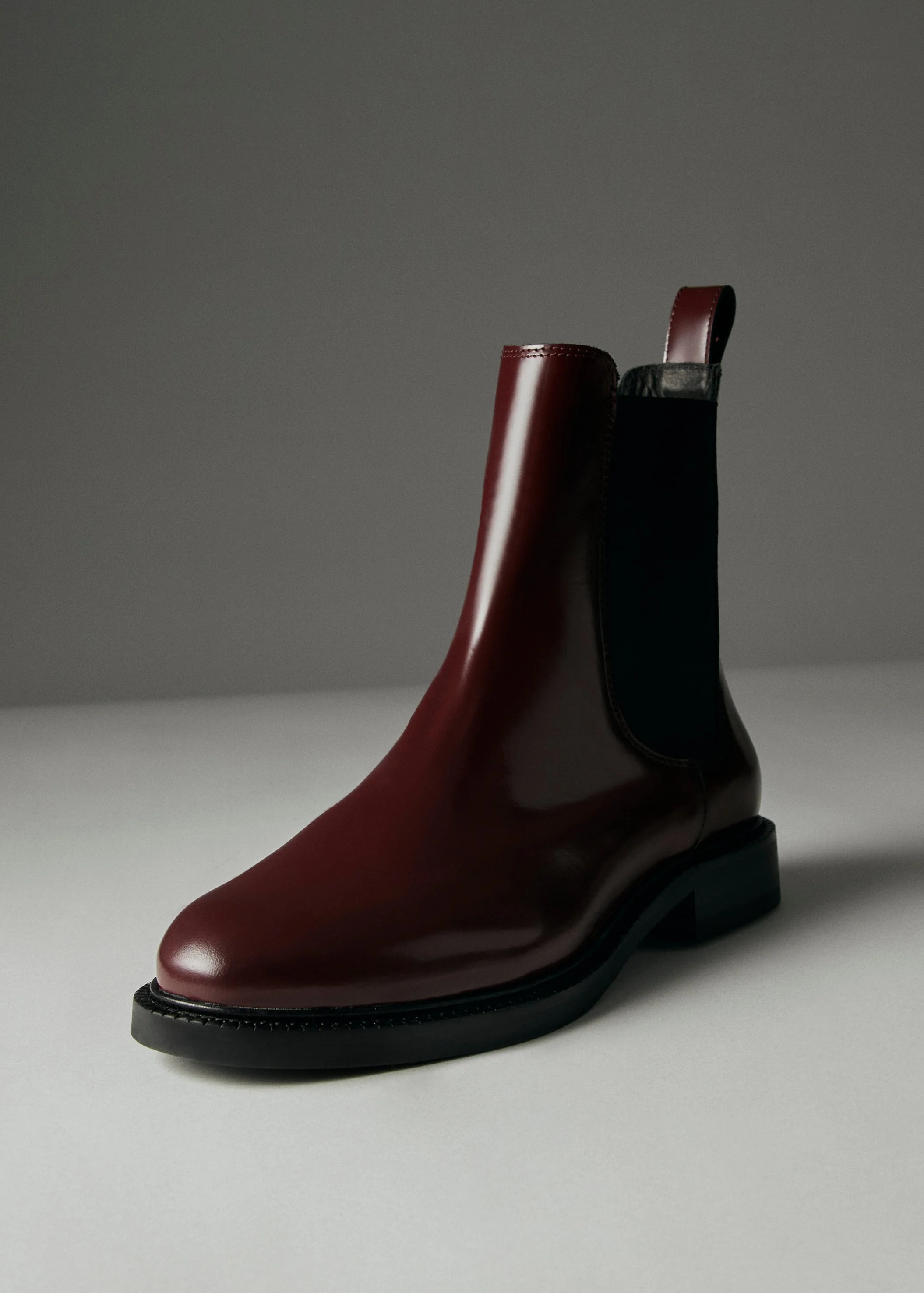 Lanz Leather Ankle Boots Burgundy