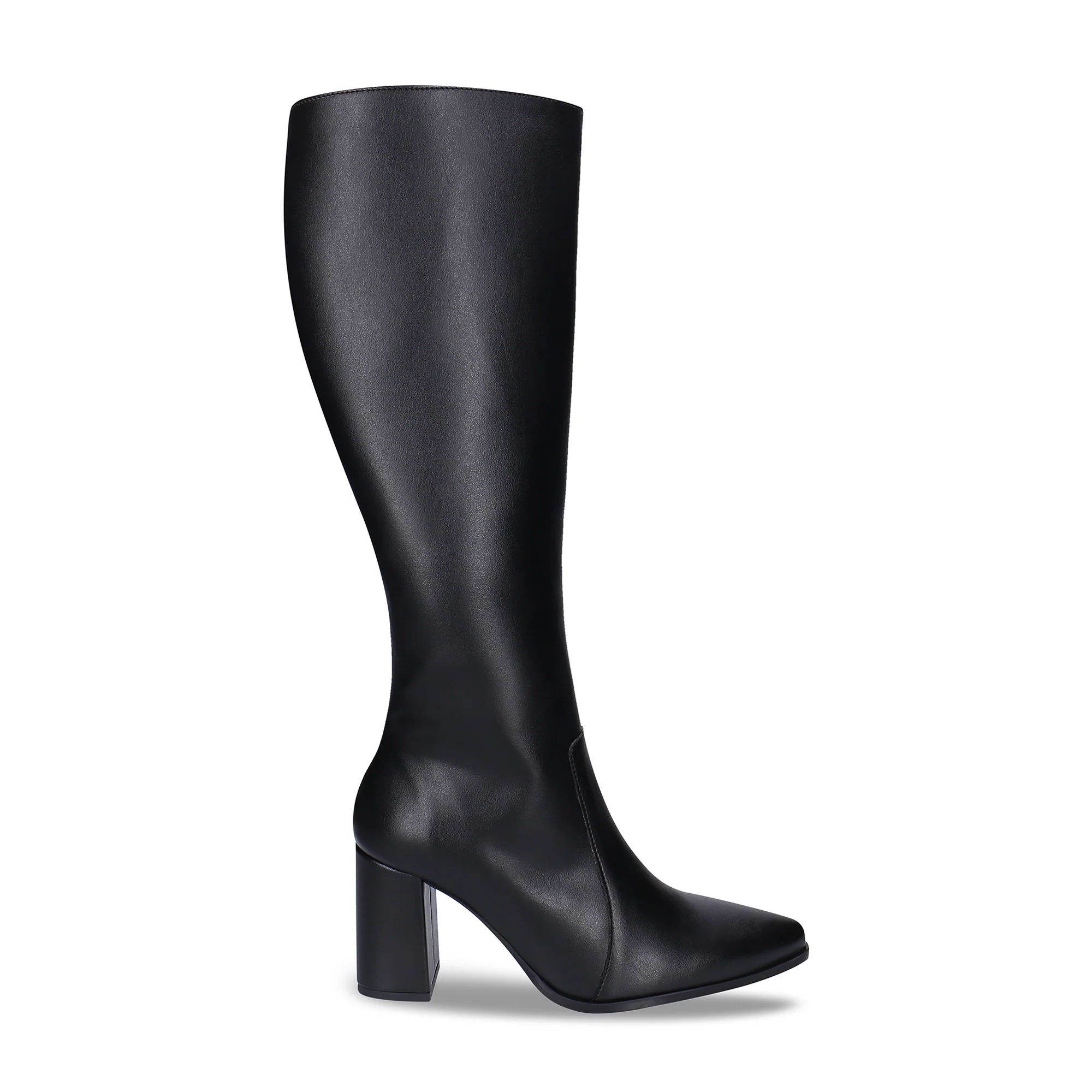 Iona Black High Heel Knee Boots