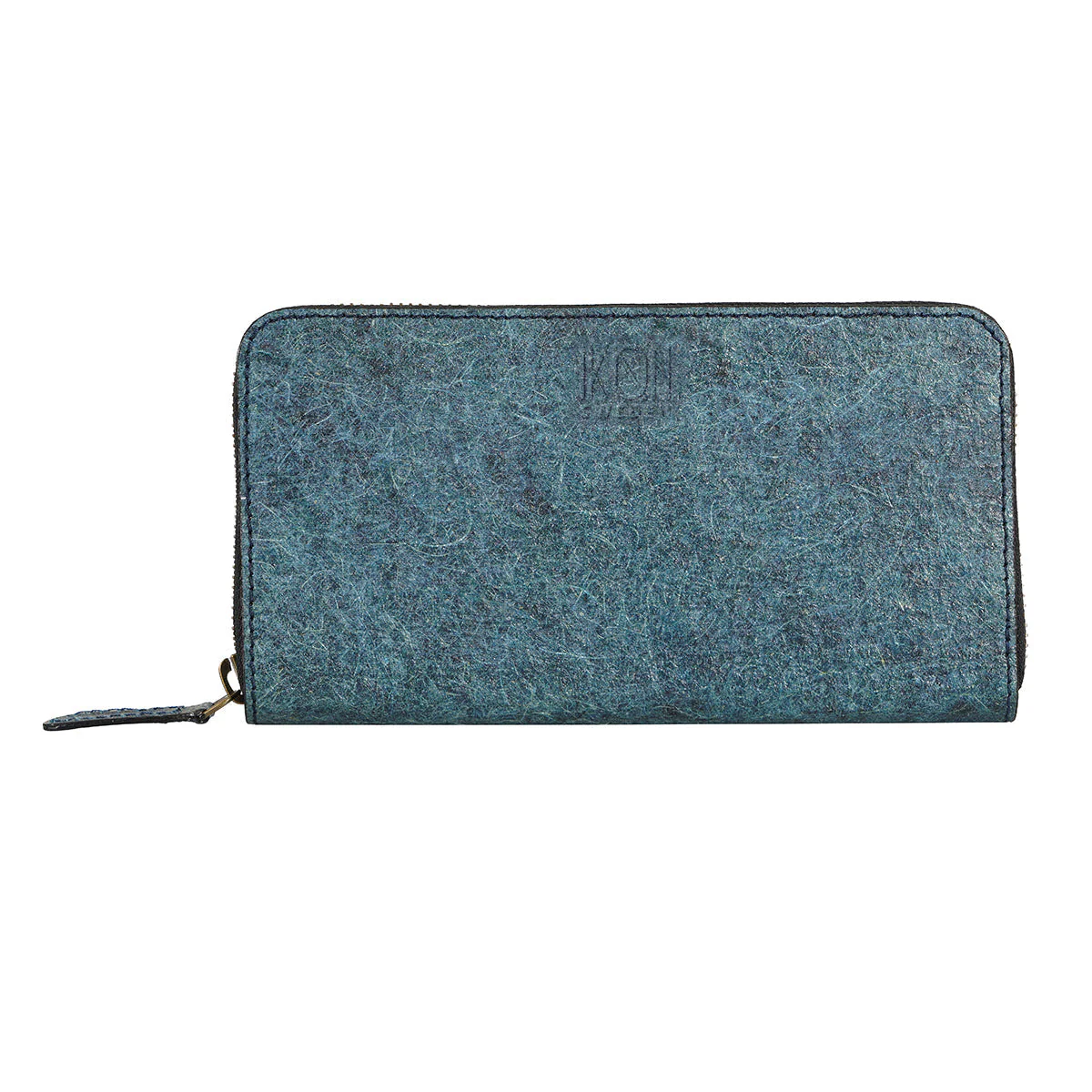 Coconut Leather Long Zip Wallet Dark Indigo