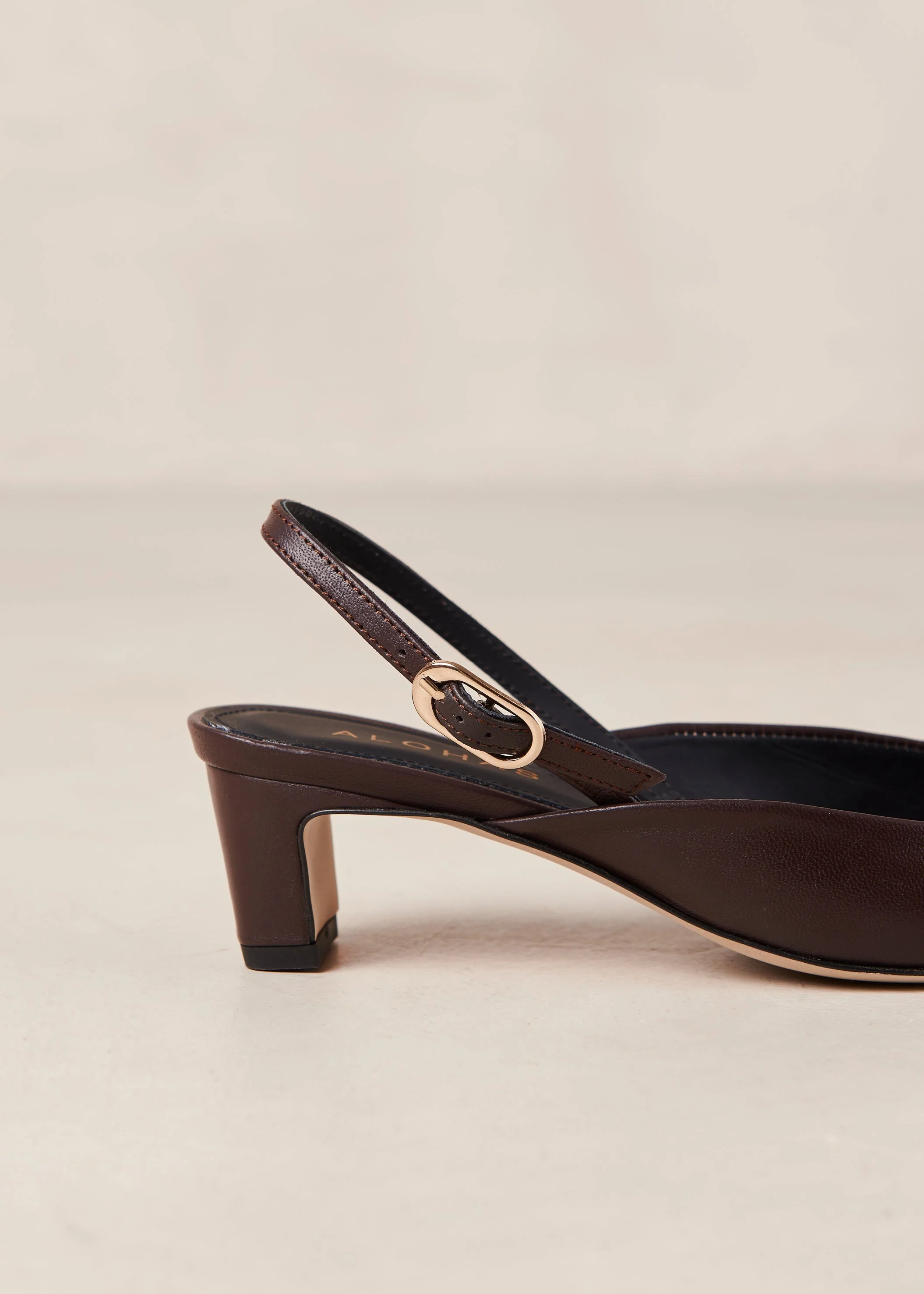 Lindy Leather Pumps Coffee Brown
